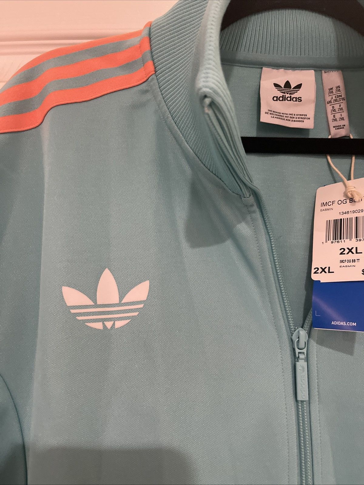 Adidas Adidas Inter Miami CF Soccer Track Jacket Aqua Orange XXL Size US XXL / EU 58 / 5 - 3 Thumbnail