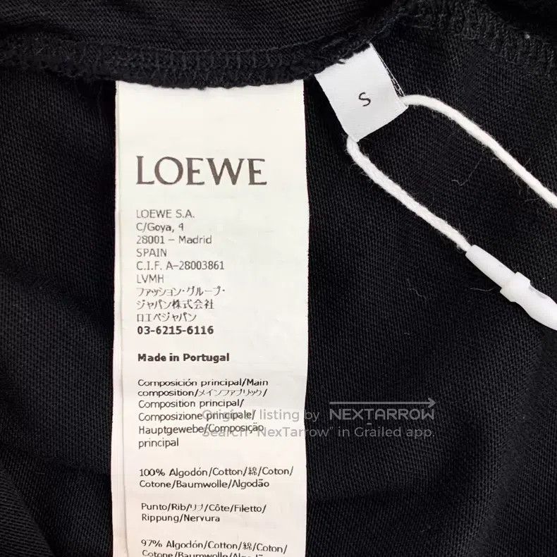 Loewe Loewe Black logo mosaic print cotton round neck short slee Size S / US 4 / IT 40 - 7 Thumbnail