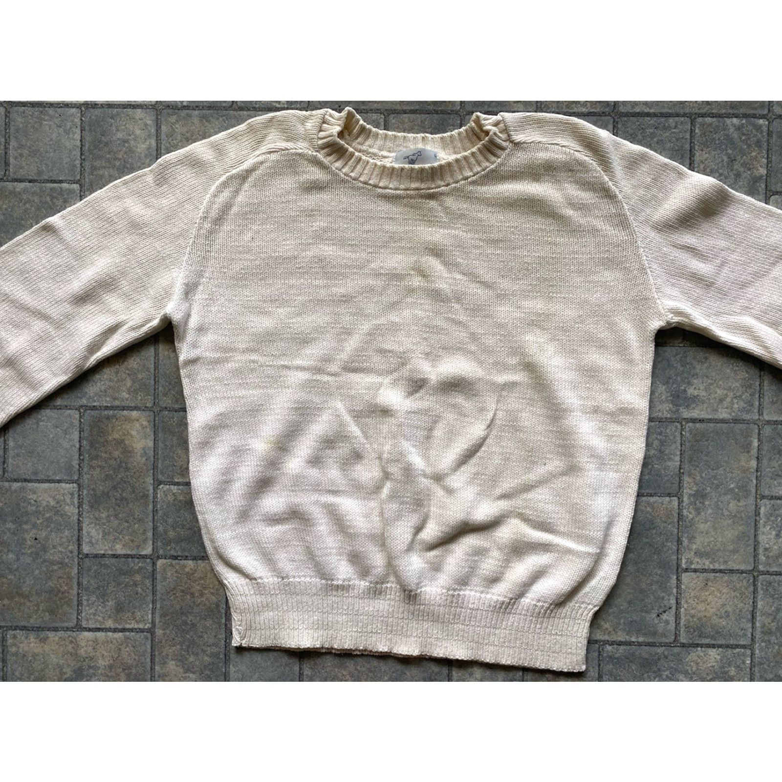 Wrangler VINTAGE Wrangler Womens Sweater L Ivory USA Pullover Long Sleeve Made In USA Size L / US 10 / IT 46 - 3 Thumbnail