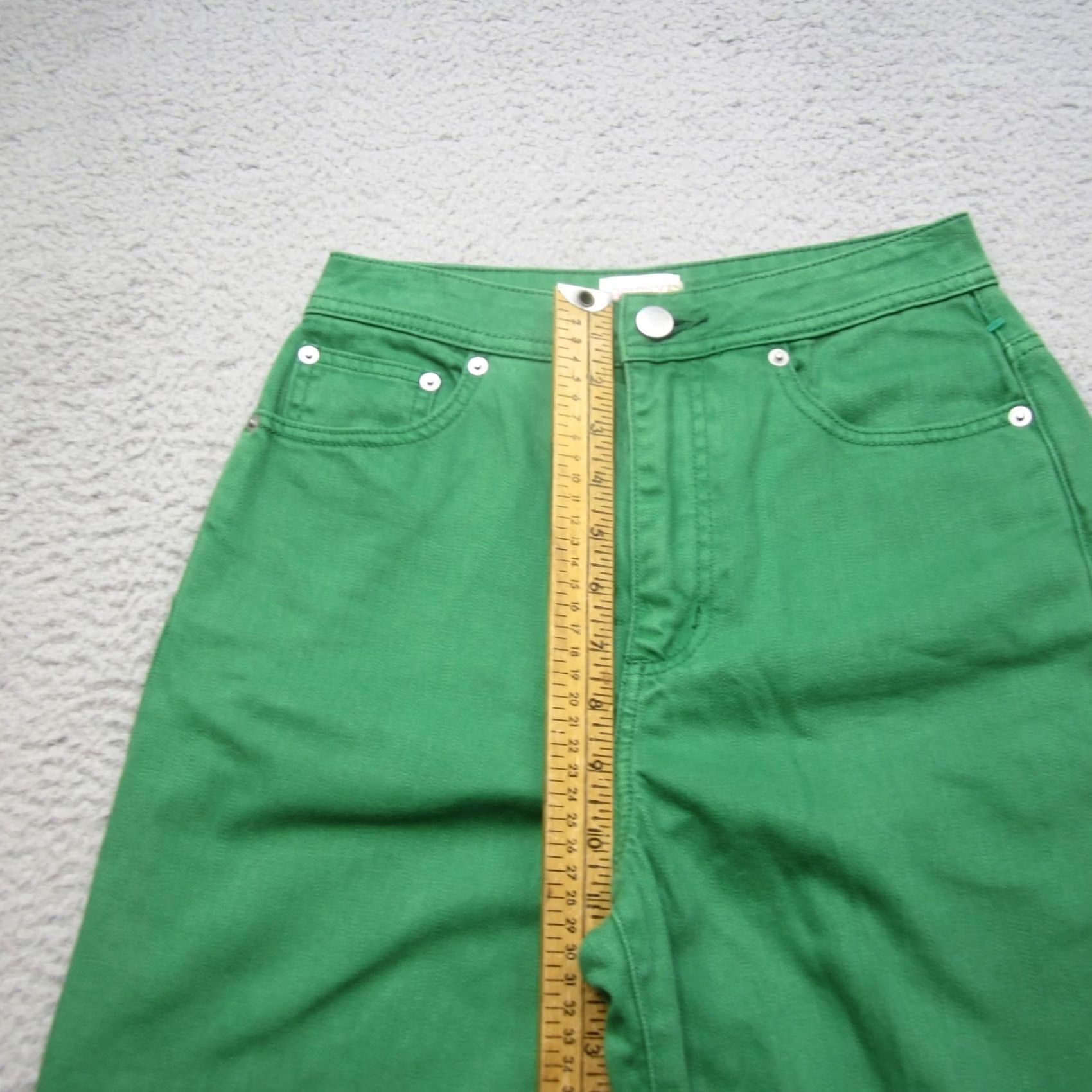 Vintage Gorman Pants Womens 6 Green Wide Leg Summer Baggy Denim Casual Size 28" / US 6 / IT 42 - 4 Thumbnail