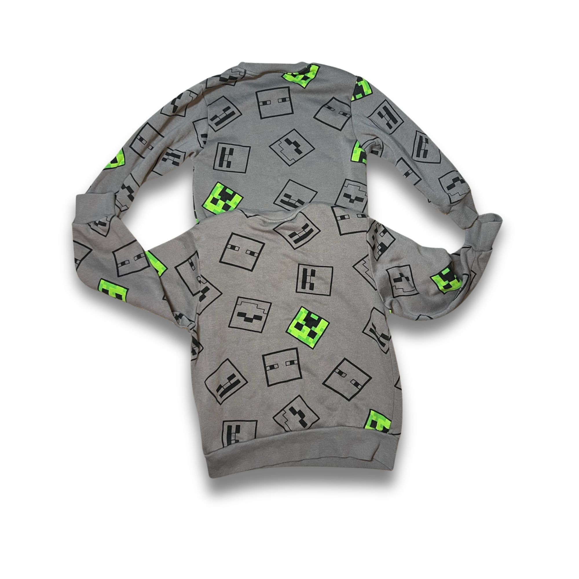 Other Jinx X Minecraft Creeper & Mob Pattern Kids Sweater - Gray & Size US XS / EU 42 / 0 - 3 Thumbnail