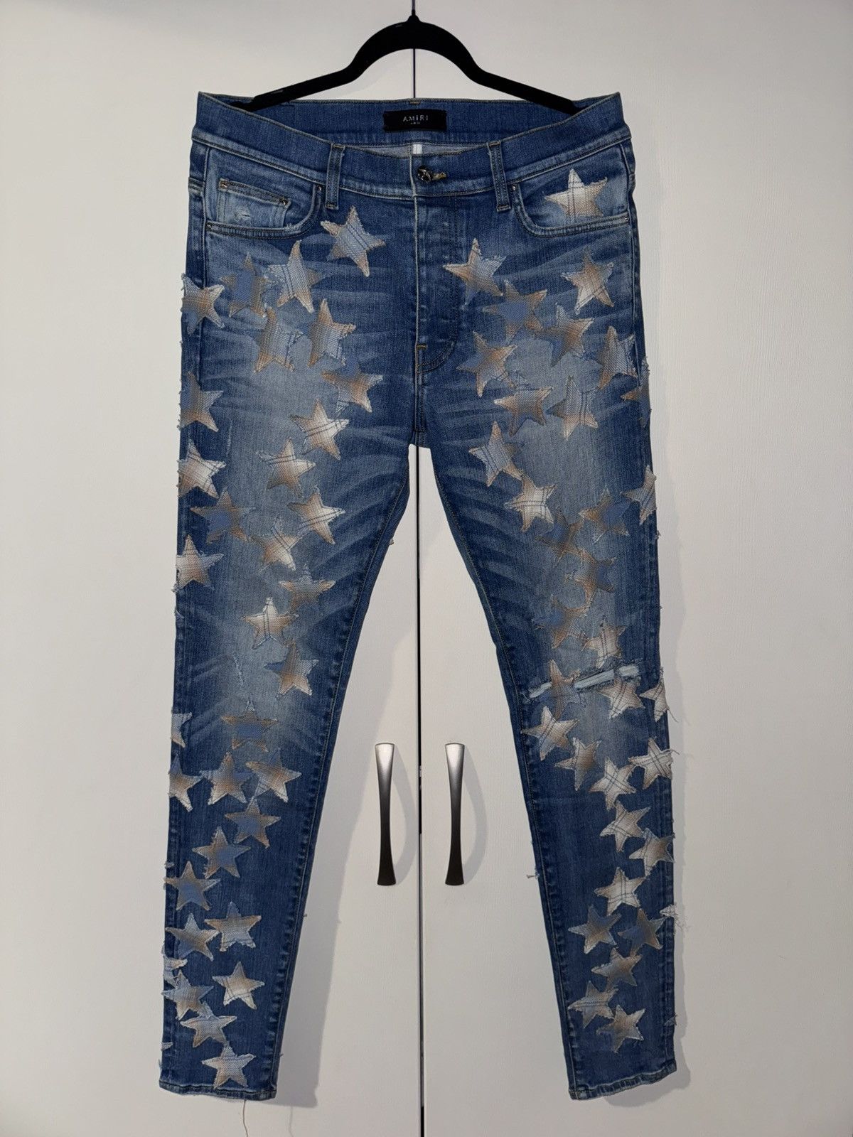 Amiri AMIRI “CHEMIST” MONOGRAM STAR JEANS Size US 33 - 1 Thumbnail