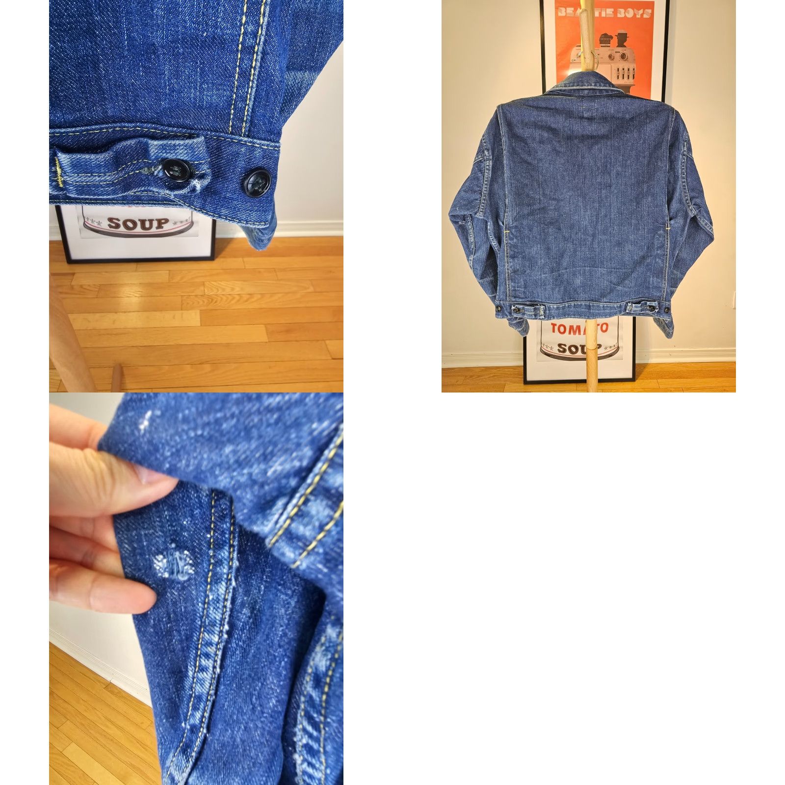 Vintage VINTAGE Big Smith BUCKAROO DENIM JACKET SZ 40 Jacket Mens Blue Cotton Sanforized 50's Bomber 40 Mens Size US XXS / EU 40 - 9 Thumbnail