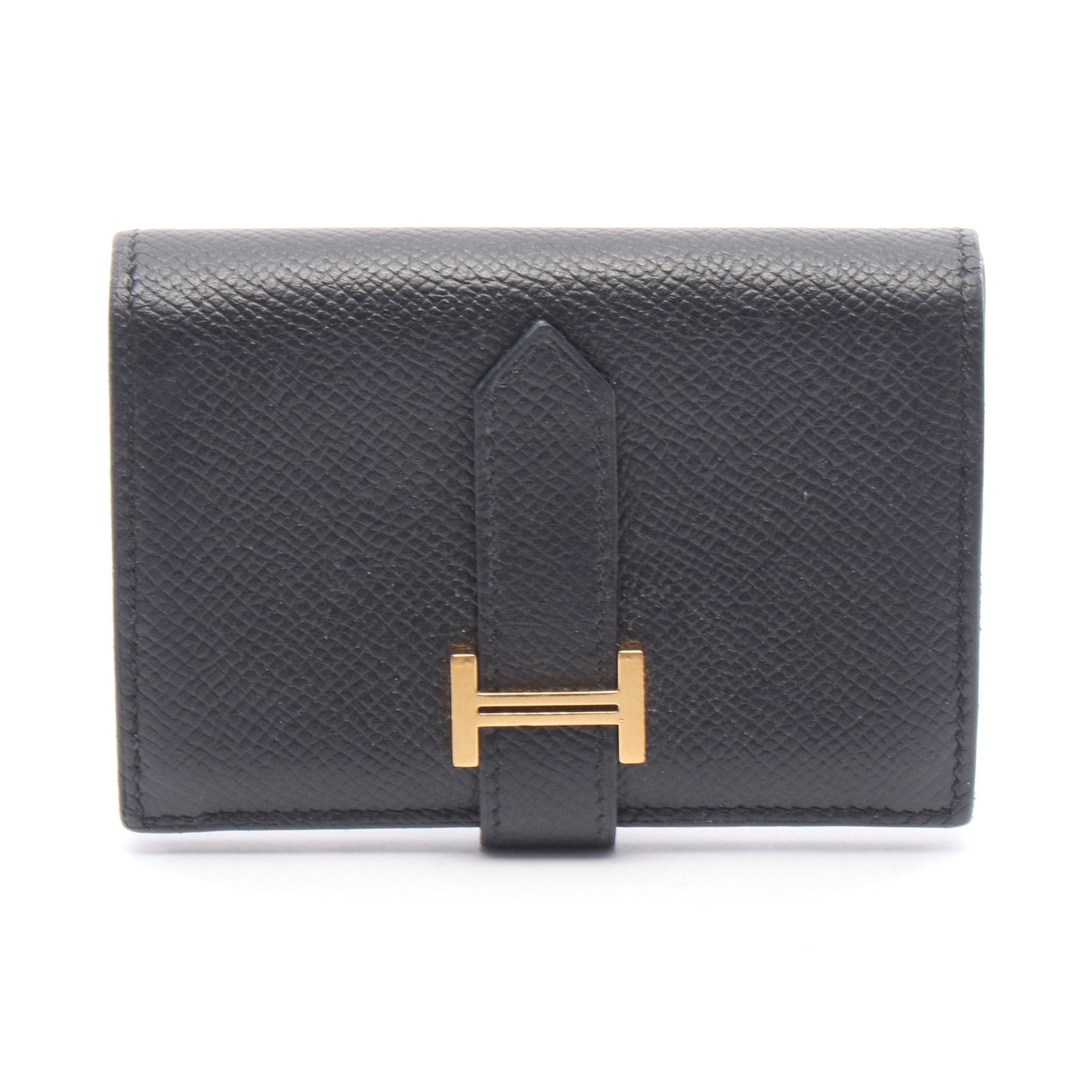 Hermes Hermes Bear Mini Card Case Veau Epsom Black Gold Hardware X Stamp Size ONE SIZE - 1 Thumbnail