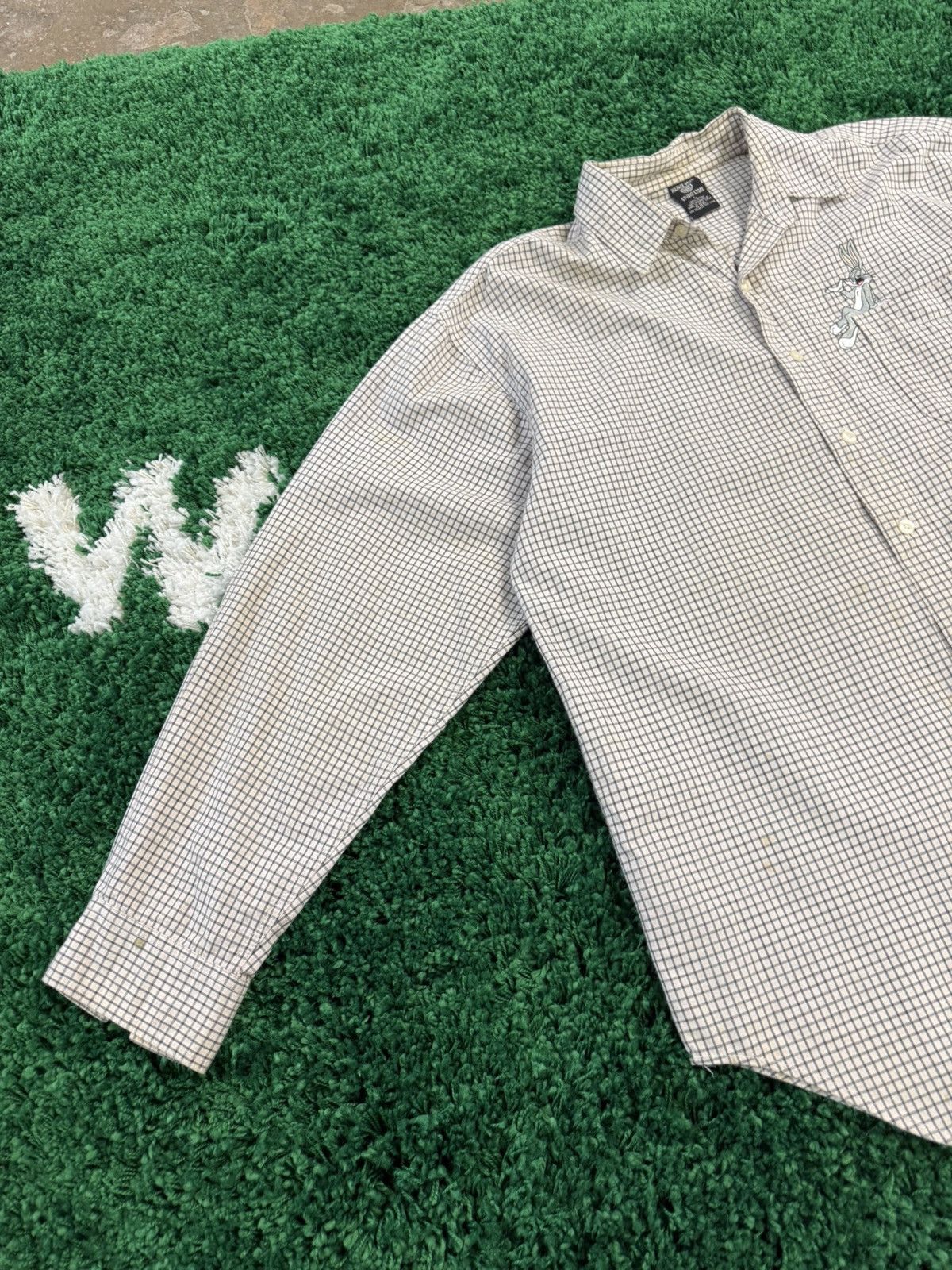 Vintage × Warner Bros RARE Warner Bros Bugs Bunny Checkered Button Down Shirt XL Size US XL / EU 56 / 4 - 4 Thumbnail