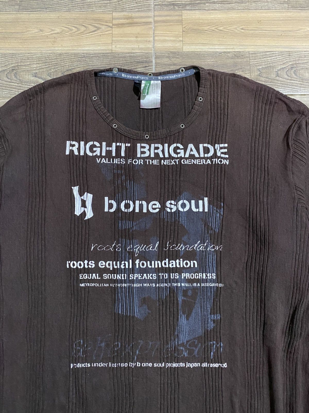 Japanese Brand × Vintage RIGHT BRIGADE BE ONE SOUL LONG SLEEVE TEE Size US L / EU 52-54 / 3 - 2 Thumbnail