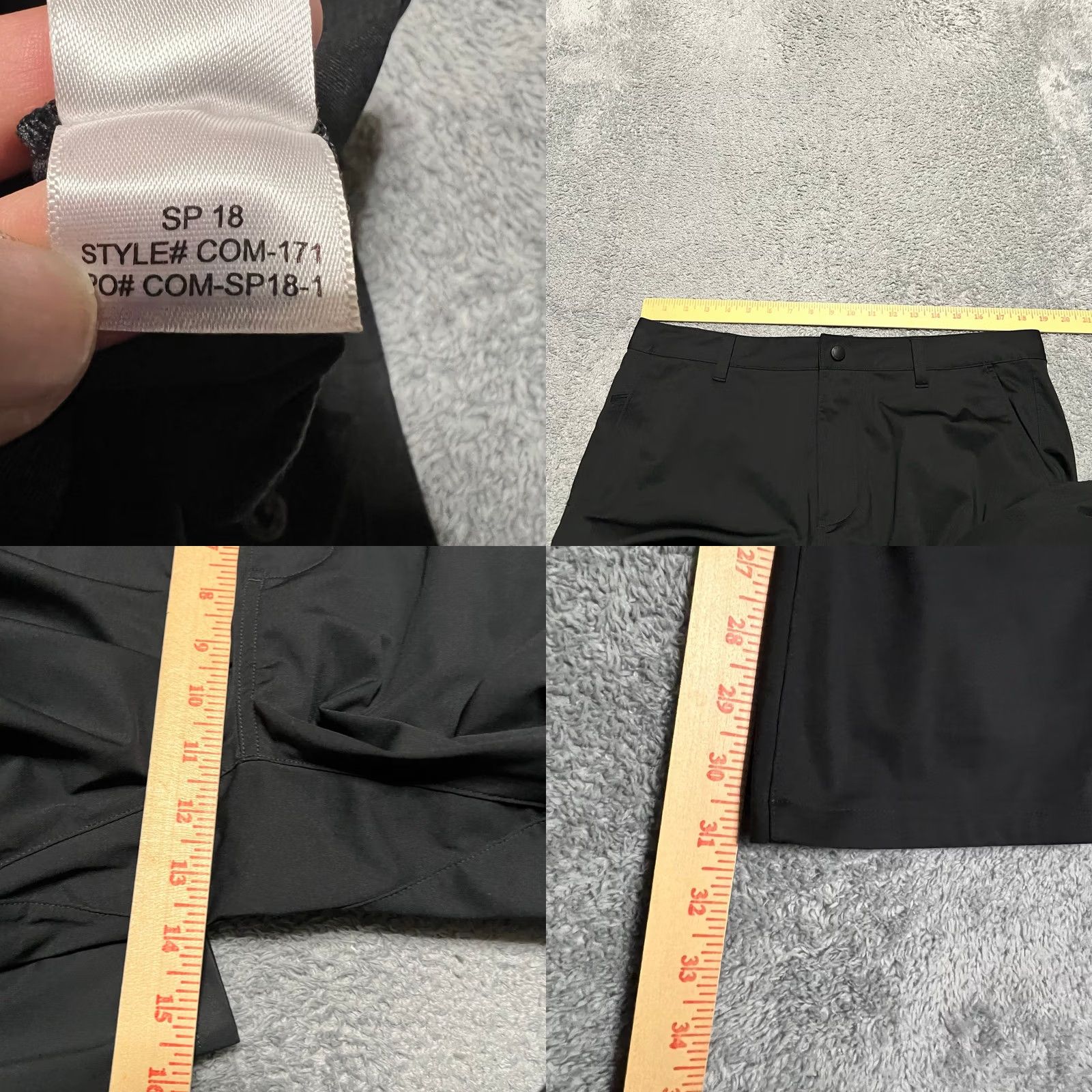 Rhone Rhone Commuter Pants Mens 36 x31 Black Performance Stretch Chino COM-171 Mens Regular 36 Black Chino 31 Inseam Size US 36 / EU 52 - 8 Thumbnail