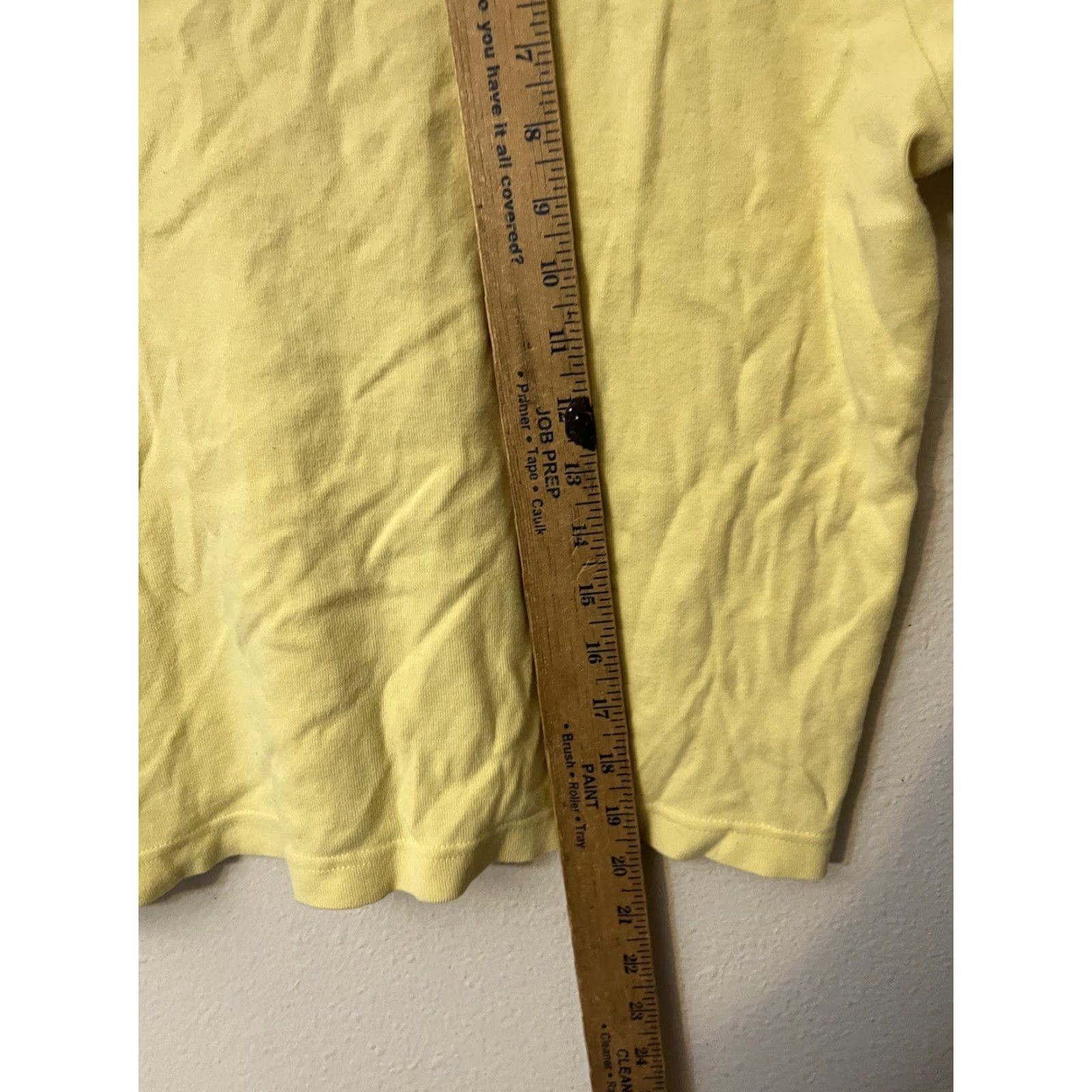 Ralph Lauren VINTAGE Lauren Ralph Lauren Cotton T-Shirt Women Large Yellow Crew Neck Solid Short Sleeve Basic Size L / US 10 / IT 46 - 4 Thumbnail