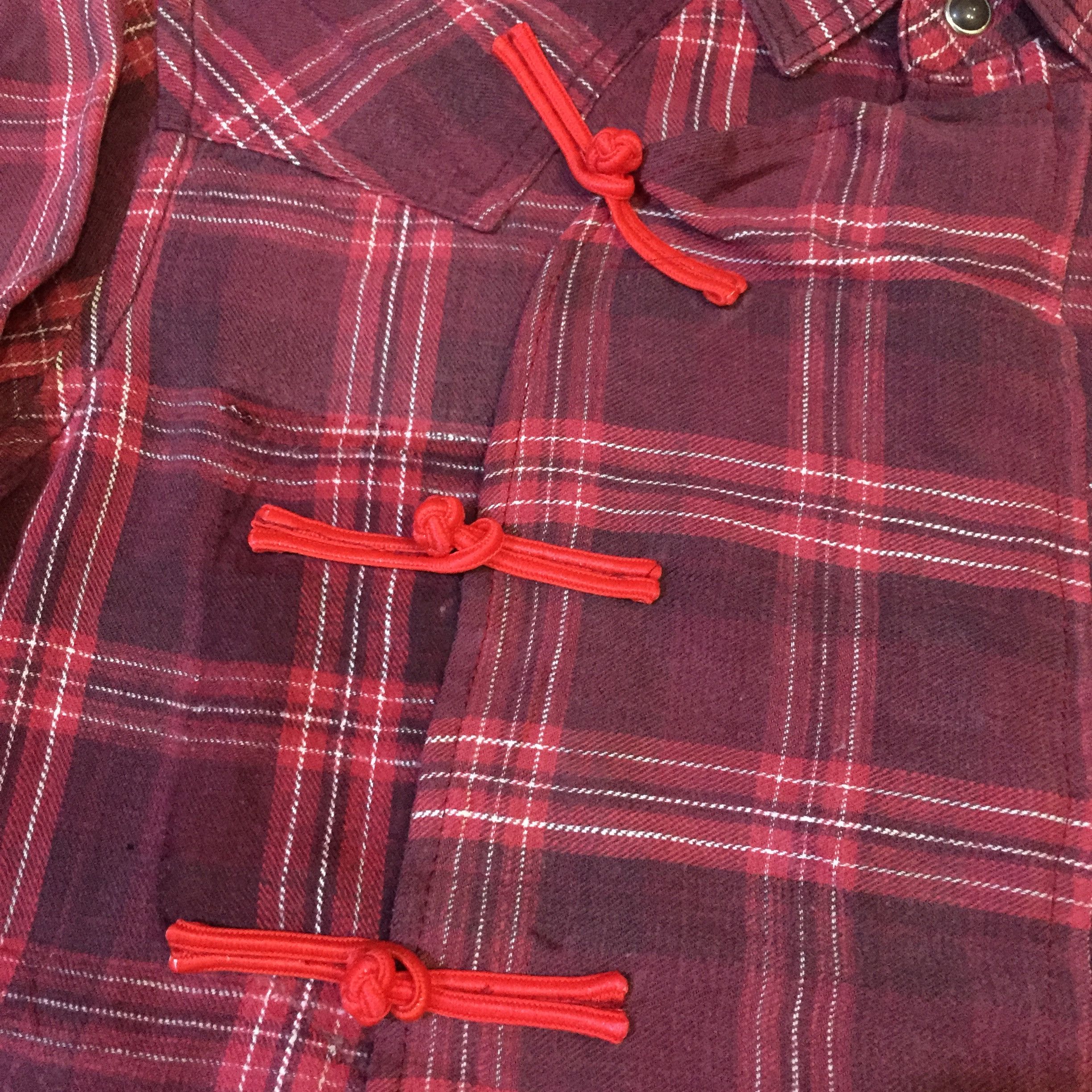 George George Chinese Cheongsam Boxy Shirt Flannel Reworked Size S / US 4 / IT 40 - 2 Thumbnail