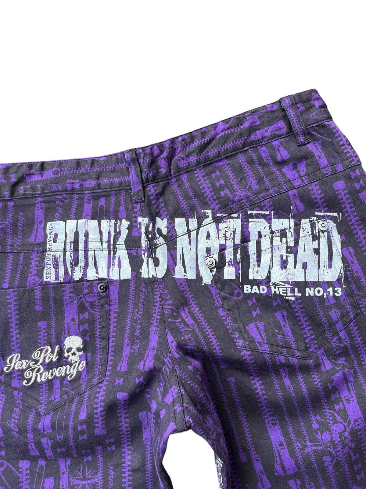 Japanese Brand × Seditionaries Bastard Punk Last Stand by The Sex Pot Revenge Skull Pants Size US 29 - 12 Thumbnail