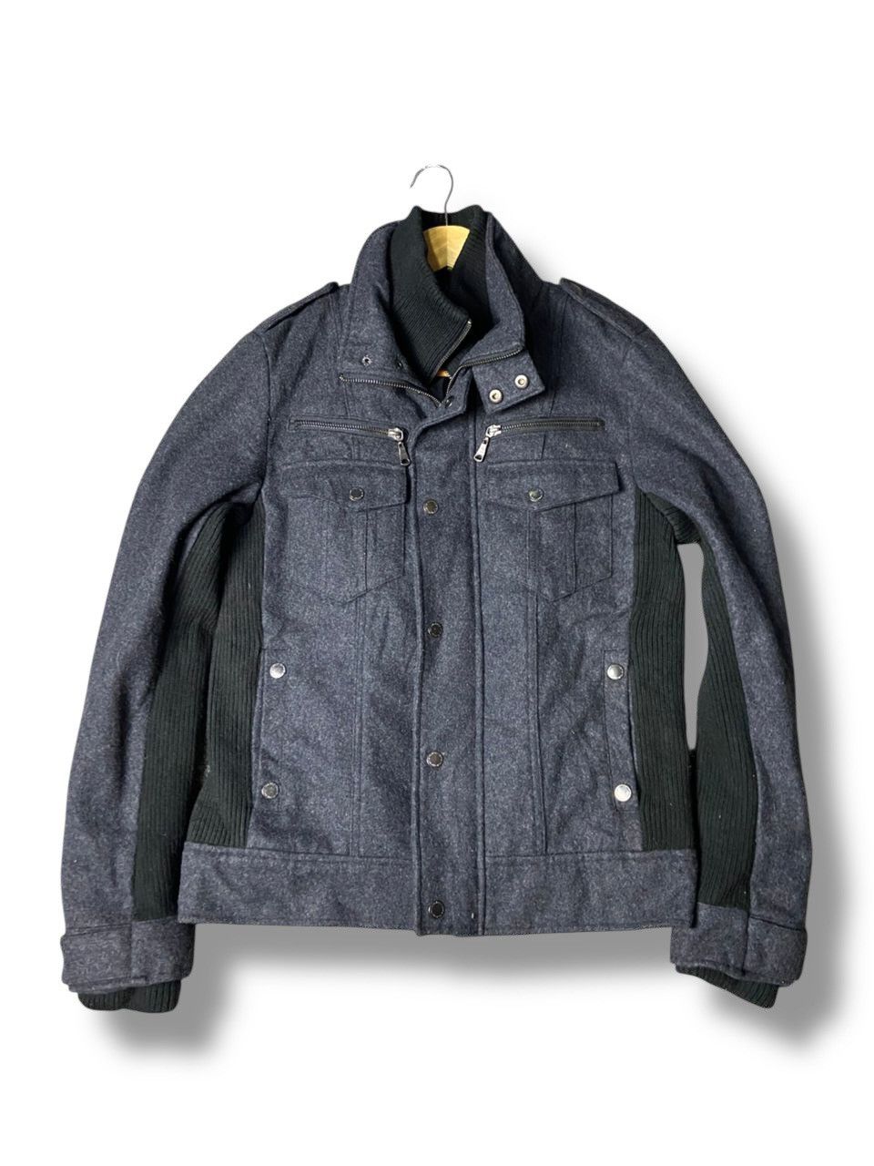 semanticdesign Semantic Design Dual Zipper Washed Grey Jacket (156) Size US M / EU 48-50 / 2 - 1 Thumbnail