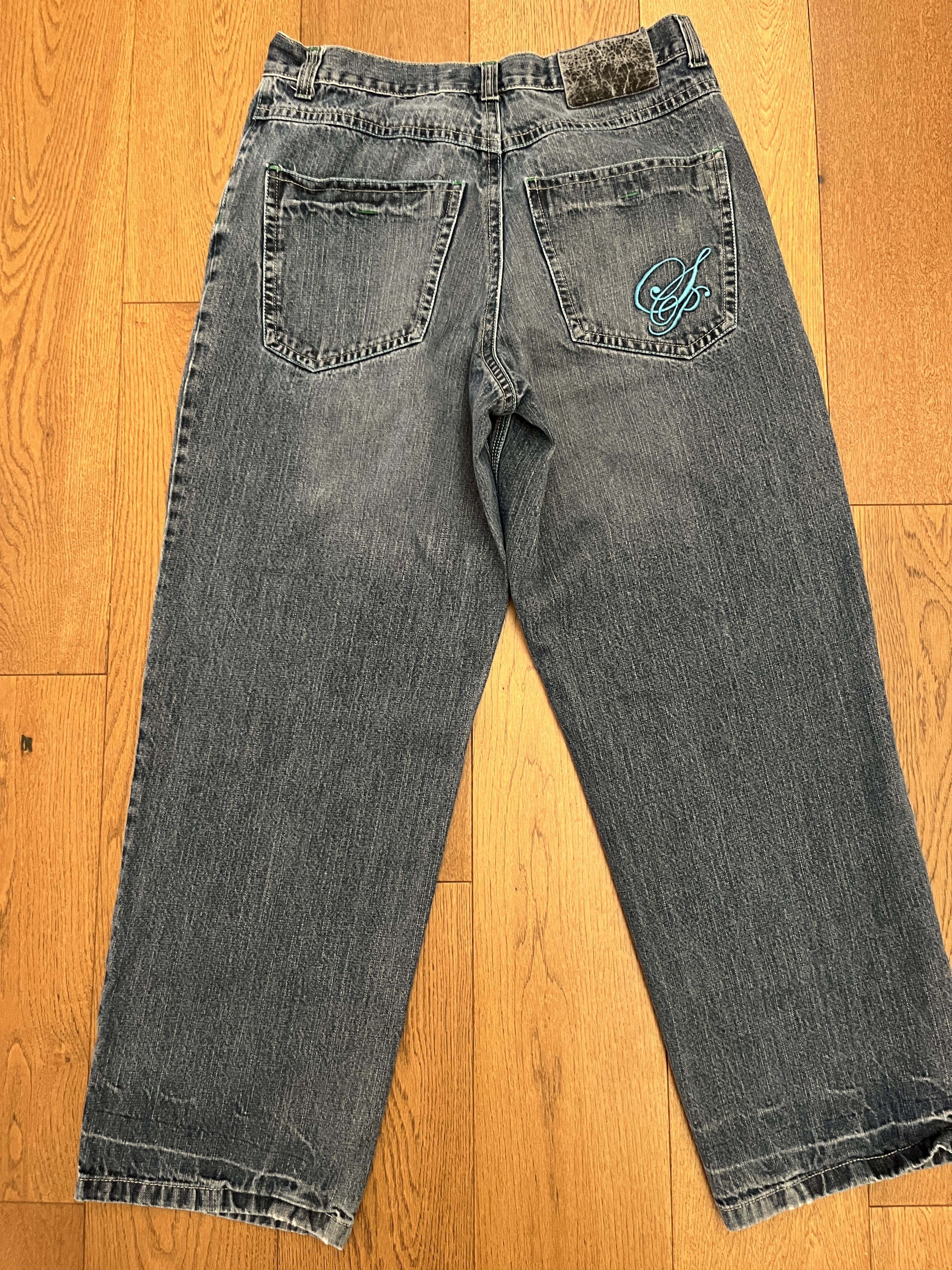 Southpole Vintage Y2K Southpole Signature Series Teal Stitch Jeans 34 Size US 34 / EU 50 - 4 Thumbnail