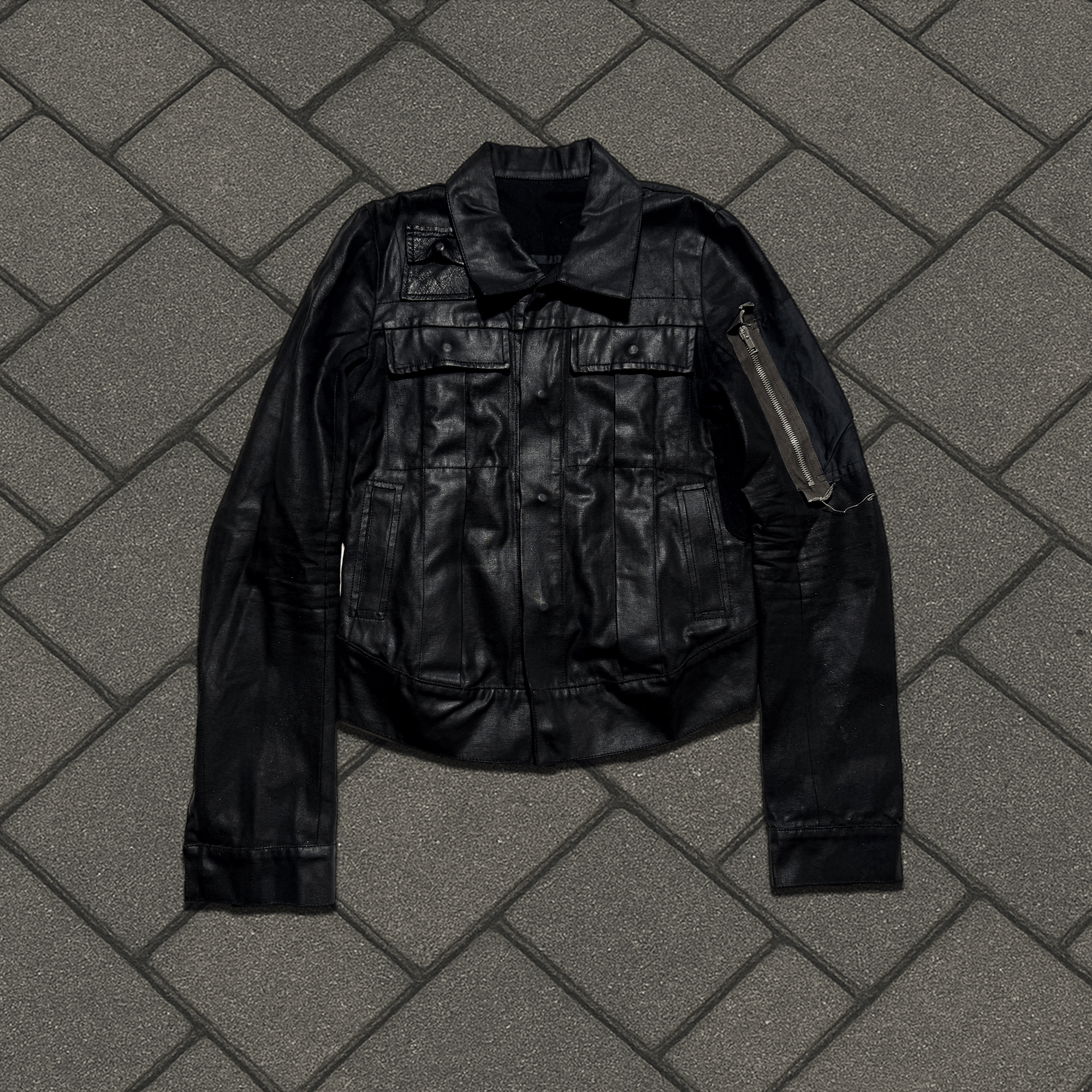 Rick Owens SS03 Rick Owens 'Suckerball' Reconstructed Wax Jacket Size US XS / EU 42 / 0 - 1 Thumbnail