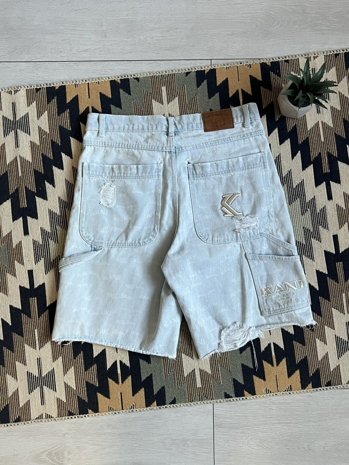 Other Vintage Karl Kani Denim Baggy Rap Shorts Size US 30 / EU 46 - 1 Thumbnail
