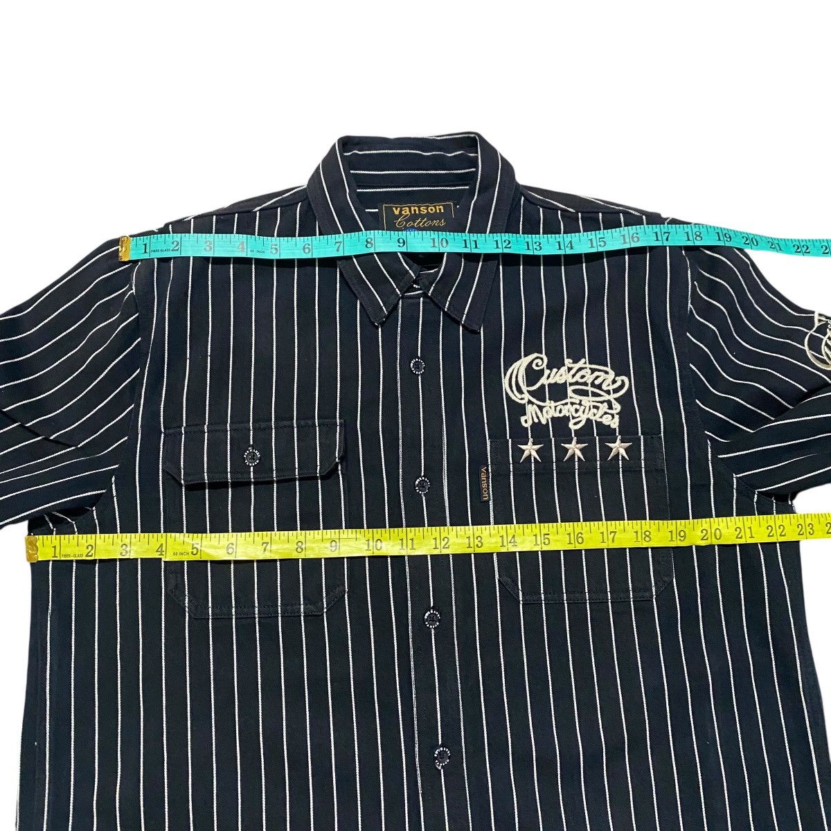 Vanson Leathers Vanson Leather Work Shirt Stripe Duck Canvas Size US XL / EU 56 / 4 - 21 Thumbnail