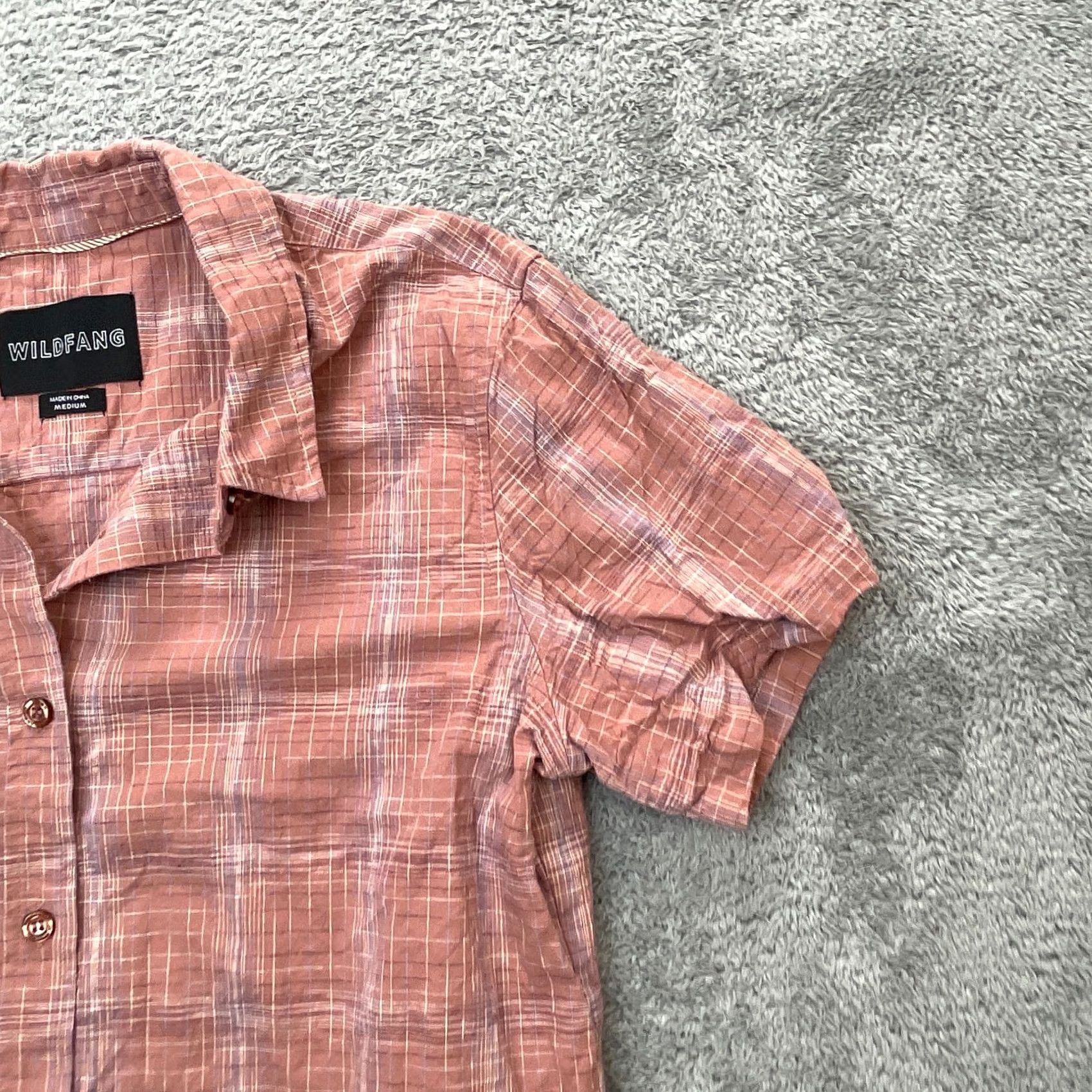 Wildfang Wildfang Shirt M Pink The Essential Button Up Plaid Cotton Casual Classic City Preppy Womens Size M / US 6-8 / IT 42-44 - 3 Thumbnail