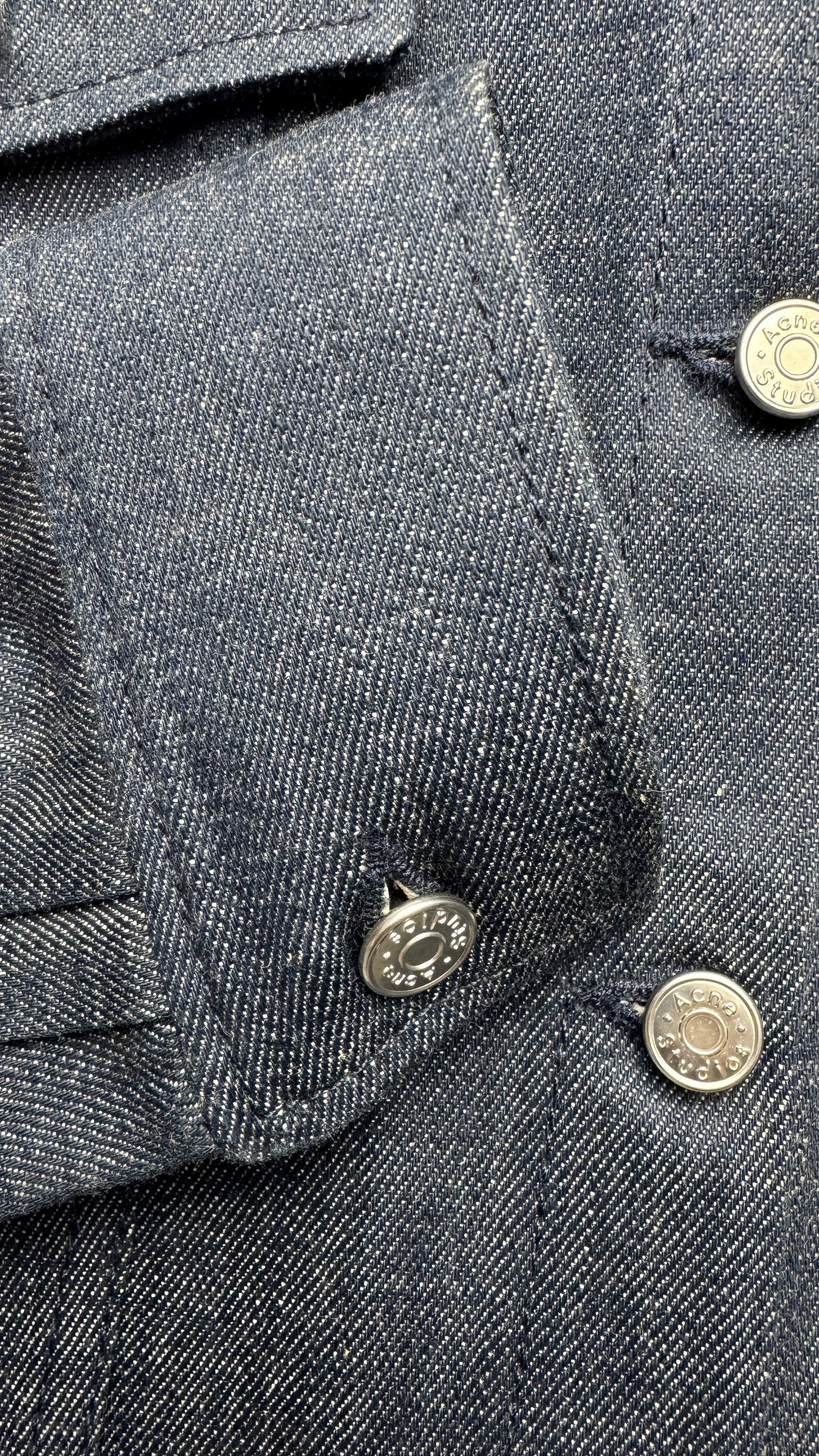 Acne Studios Acne Studios Cropped Denim Jacket in Raw Indigo Size XS / US 0-2 / IT 36-38 - 7 Thumbnail
