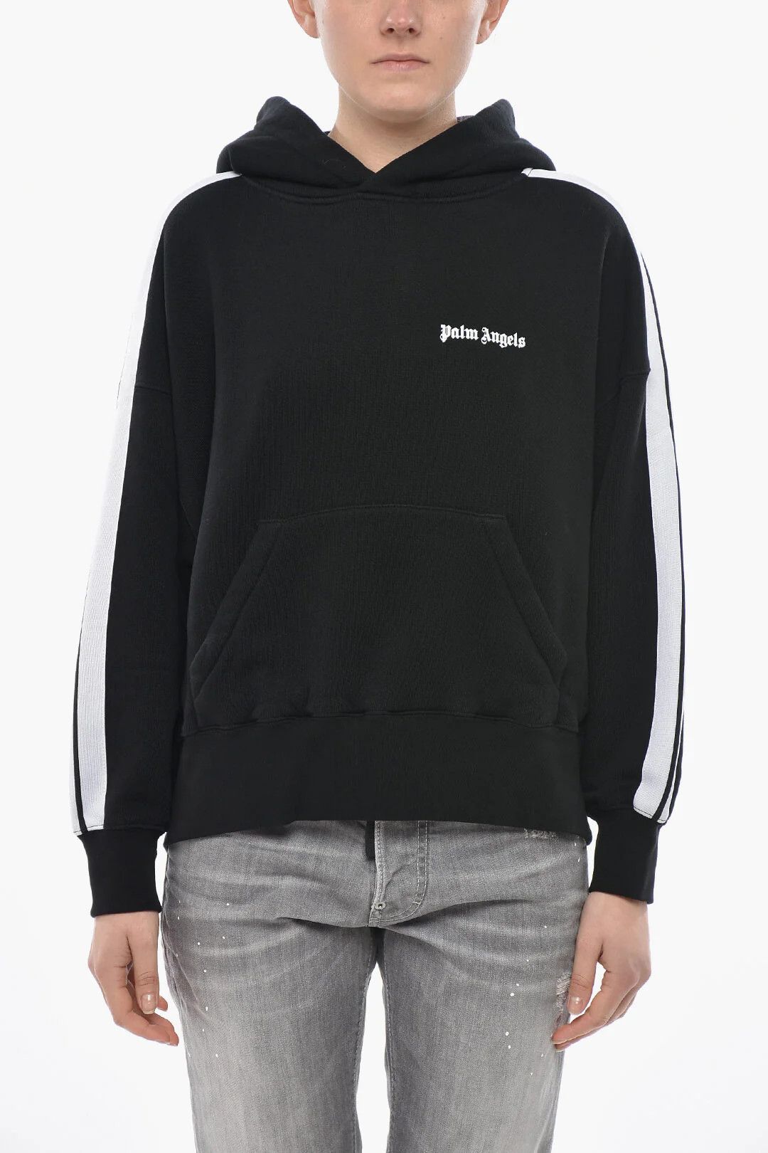 Palm Angels og1mm0326 Brushed Cotton Hoodie in Black Size XS / US 0-2 / IT 36-38 - 1 Thumbnail