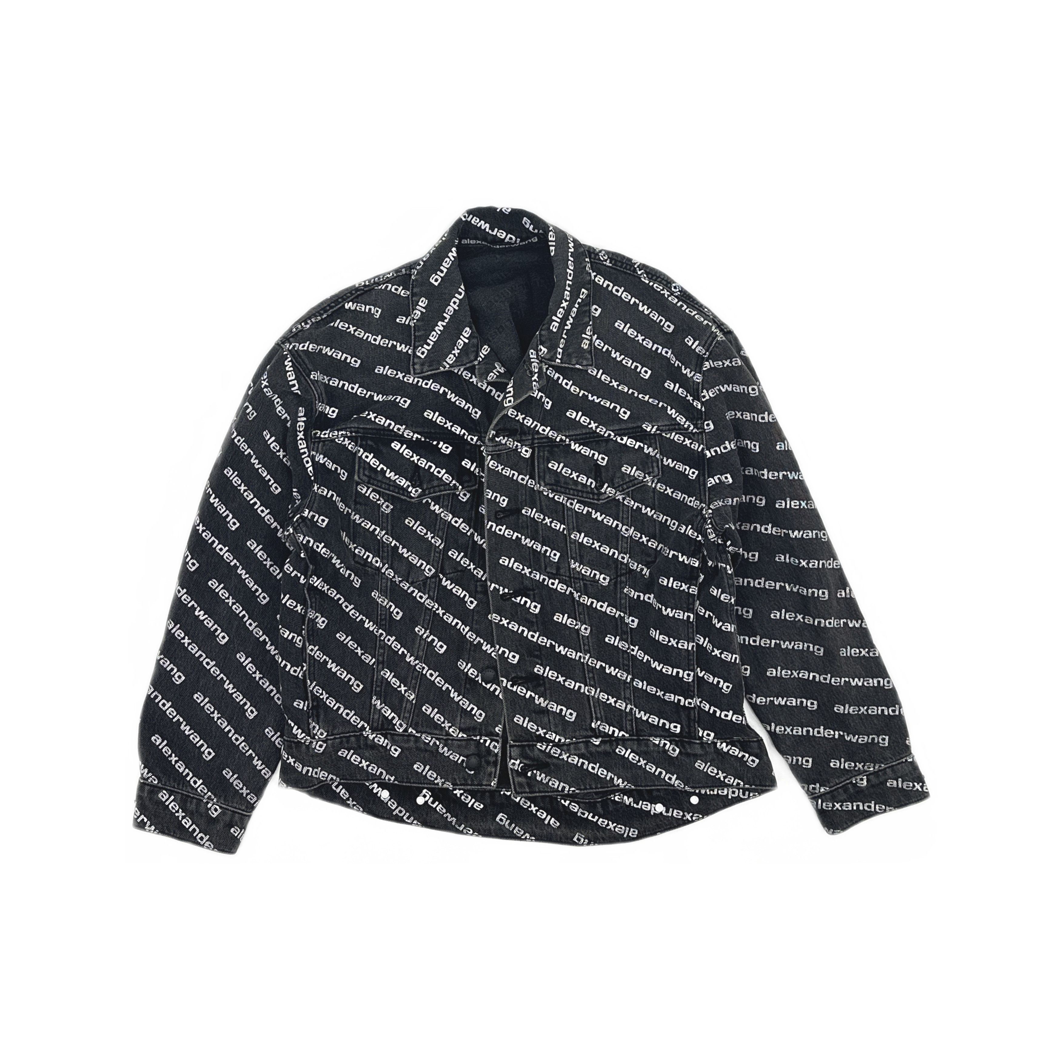 Alexander Wang Alexander Wang Logo Print Denim Jacket Size S Size S / US 4 / IT 40 - 1 Thumbnail