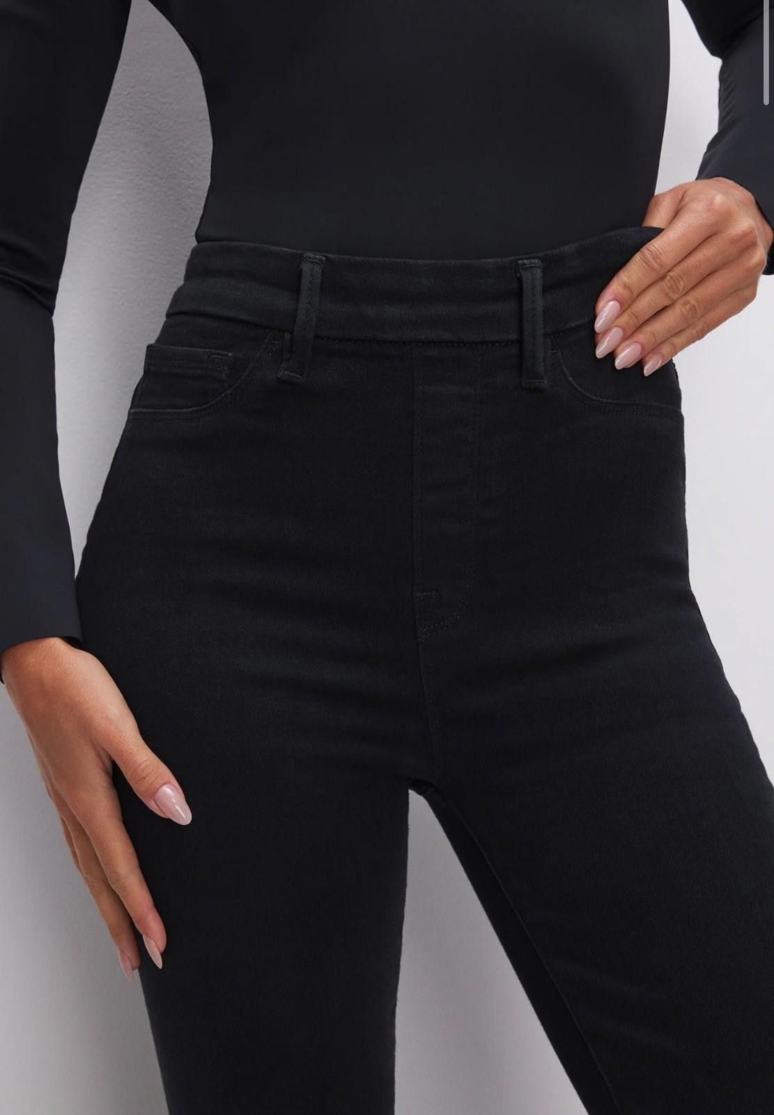 Other GOOD AMERICAN Power Stretch Pull-On Flare Jeans (SMALL) Size 28" / US 6 / IT 42 - 2 Thumbnail