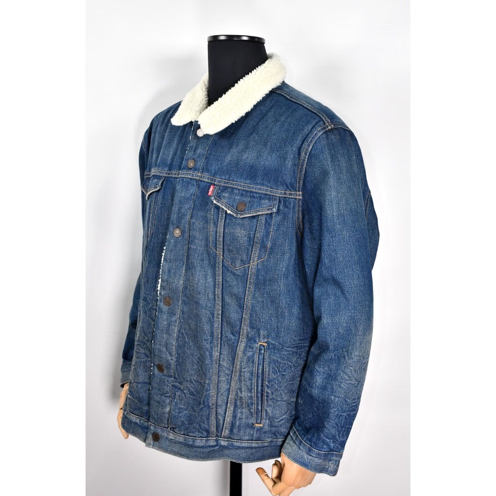 Levi's LEVI'S Jacket Denim Trucker Sherpa Lined Blue 3XL Men’s Size 3XL Jacket Color Blue 3XL Mens Levi's Sherpa Denim Jacket Size US 39 - 3 Thumbnail