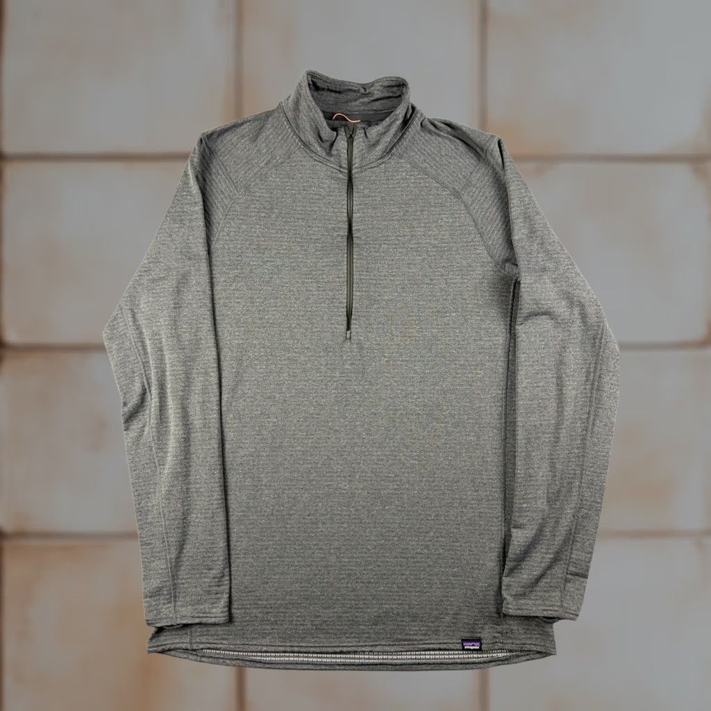 Patagonia Patagonia Capilene Baselayer Men’s L Gray Quarter Zip Waffle Knit Thermal Shirt Size US L / EU 52-54 / 3 - 1 Thumbnail