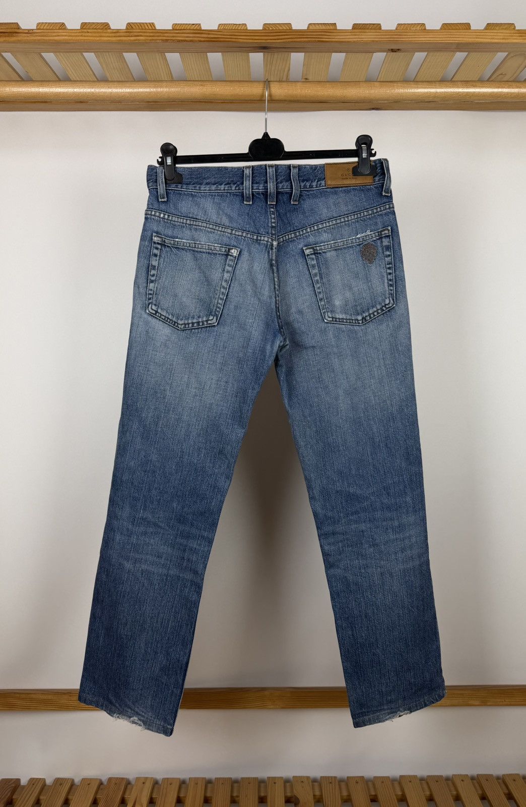 Gucci Vintage Gucci Women Distressed Denim Jeans Size 32" / US 10 / IT 46 - 1 Thumbnail