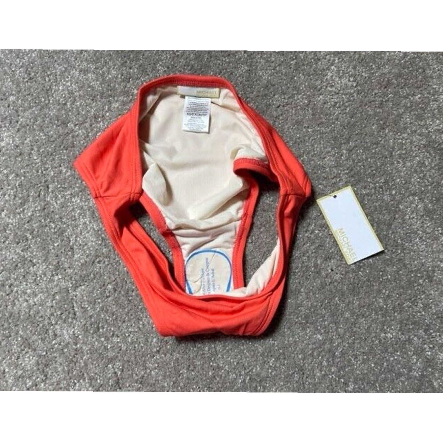Michael Kors Michael Kors Bikini Bottom XS Bright Coral Retro 80s 90s Y2K Chic Swim Designer Women XS Solid Nylon Spandex Hand Wash Only Size 26" / US 2 / IT 38 - 3 Thumbnail