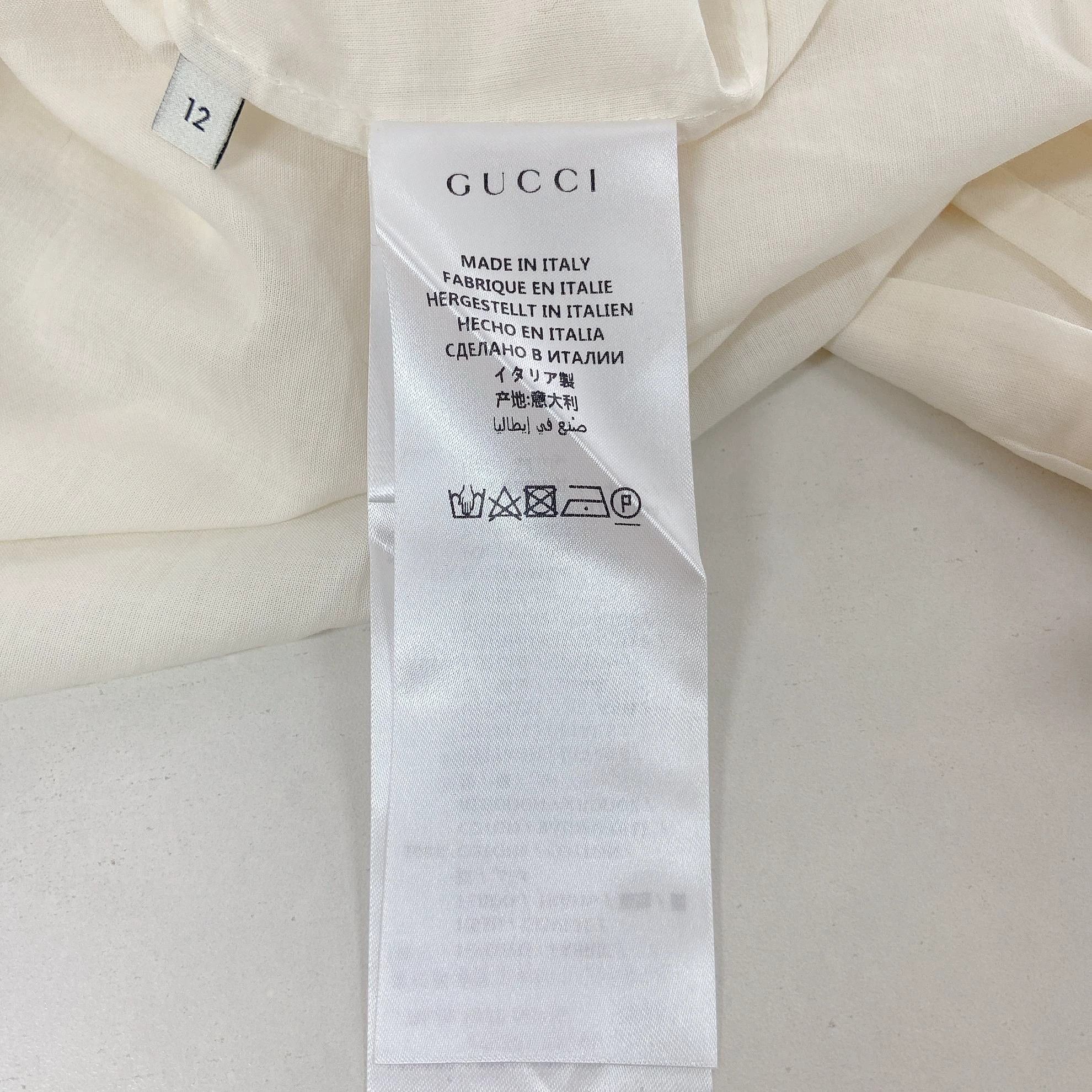 Gucci Gucci White Crewneck Shirt Size 12 Size XS / US 0-2 / IT 36-38 - 7 Thumbnail