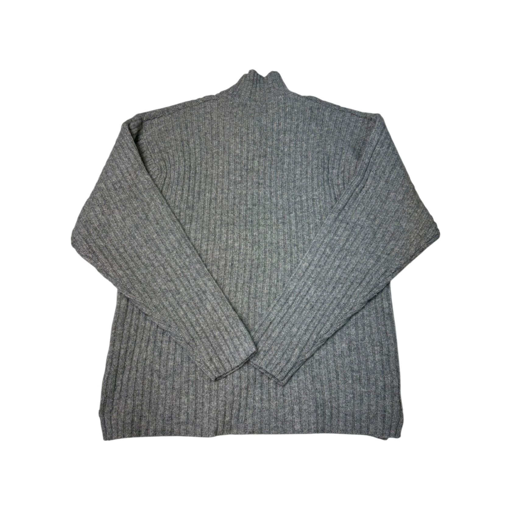 Brooks Brothers Brooks Brothers Mens Mock Neck Ribbed Sweater Gray Size L 100% Cotton Size US L / EU 52-54 / 3 - 4 Thumbnail