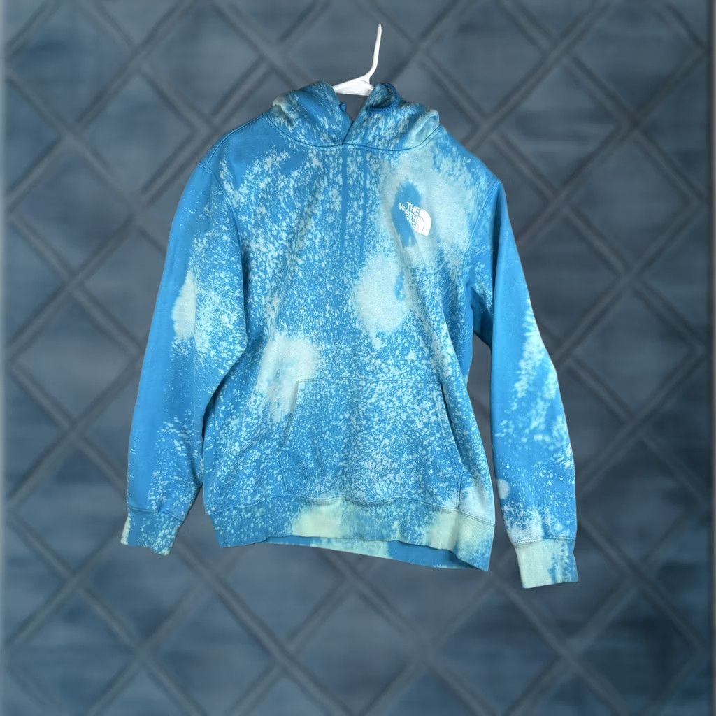 The North Face The North Face Hoodie Mens L Blue Tie Dye Graphic Print Never Stop Exploring Sweatshirt Pullover Hooded Size US L / EU 52-54 / 3 - 1 Thumbnail