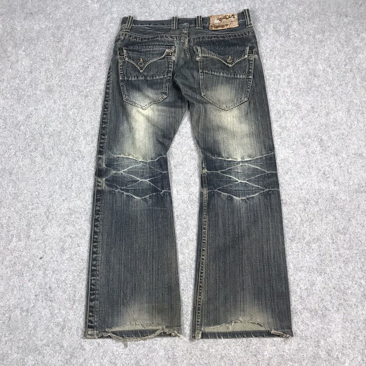 14th Addiction × If Six Was Nine FLARED🔥BOOTCUT ALDELIO JAPAN DISTRESSED DENIM PANTS Size US 30 / EU 46 - 10 Thumbnail