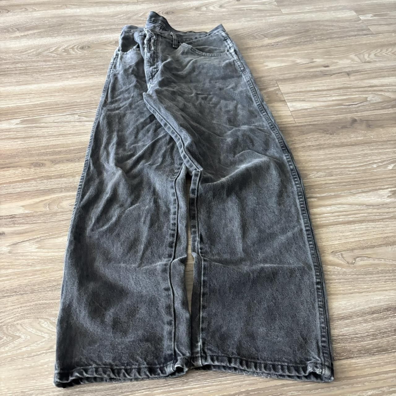 Japanese Brand Crazy Vintage Y2K/2000s Grunge Faded Black Skater Denim Jeans! 34x30 Size US 34 / EU 50 - 3 Thumbnail