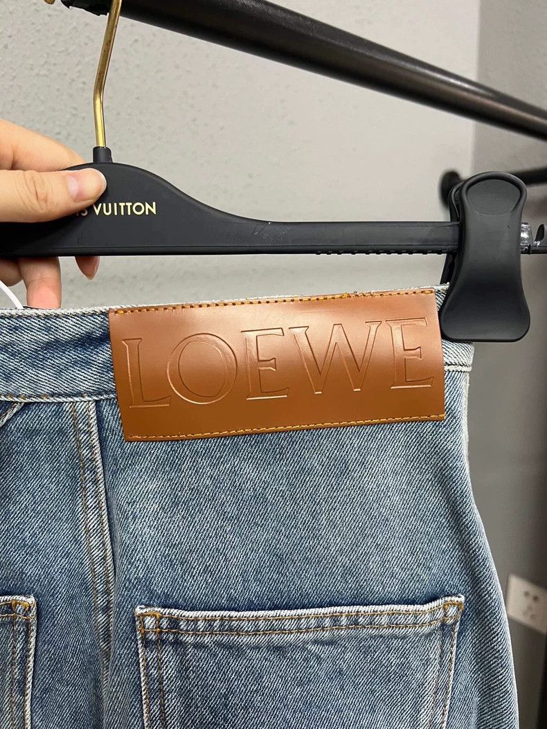 Loewe LOEWE Logo logo denim skirt Size 42" / US 20 - 3 Thumbnail