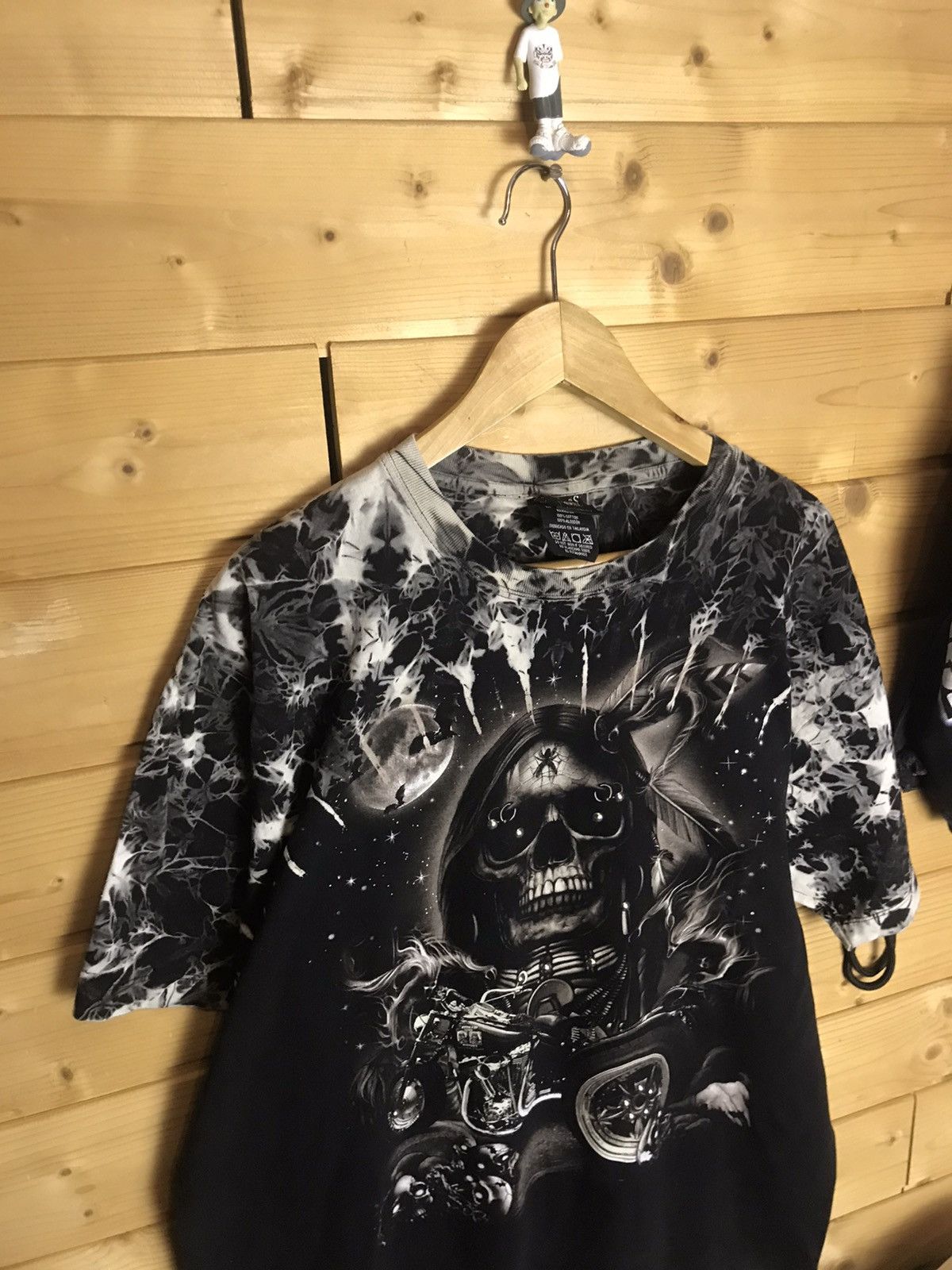 Vintage Vintage Skeleton biker t shirt Size US XL / EU 56 / 4 - 4 Thumbnail