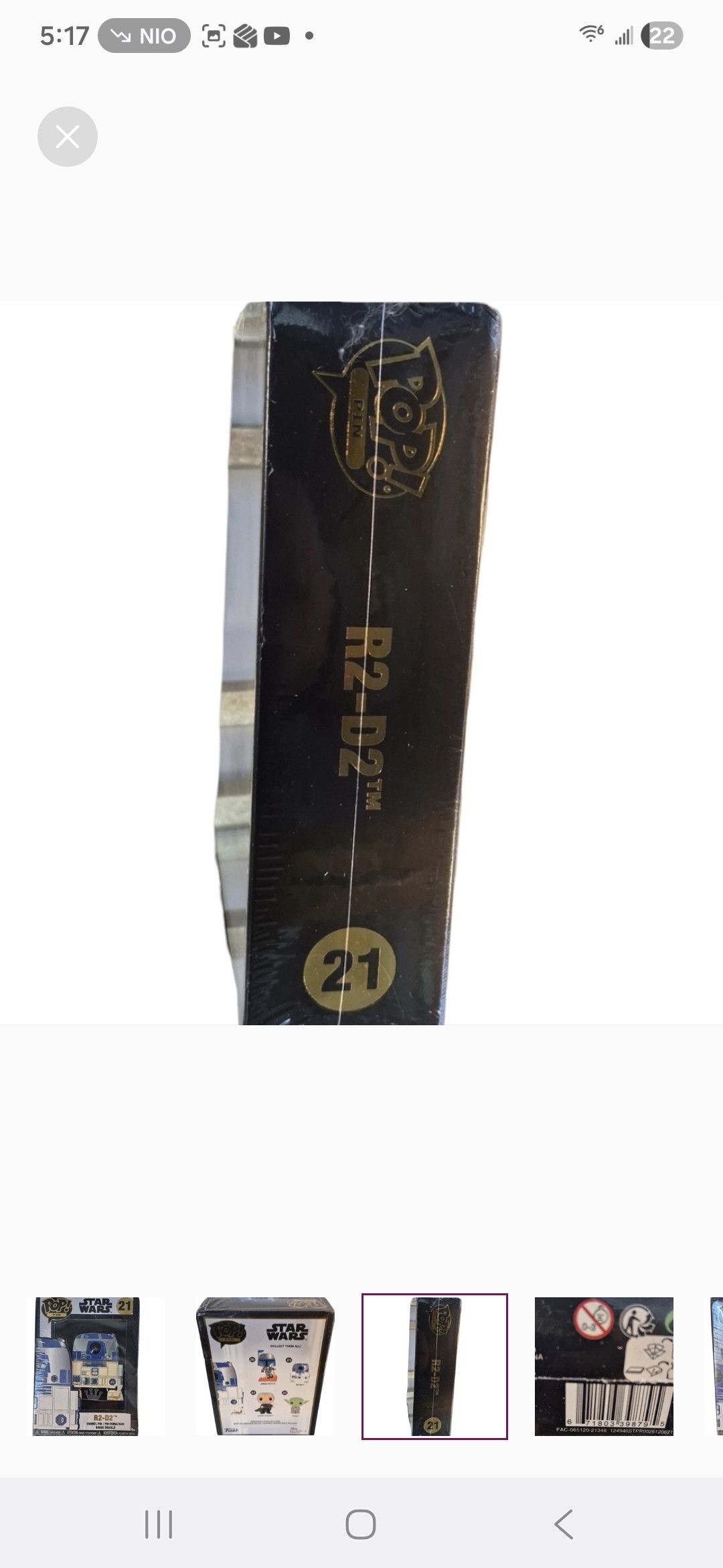 Other Funko × Star Wars POP PIN R2-D2 Enamel Pin Size ONE SIZE - 3 Thumbnail