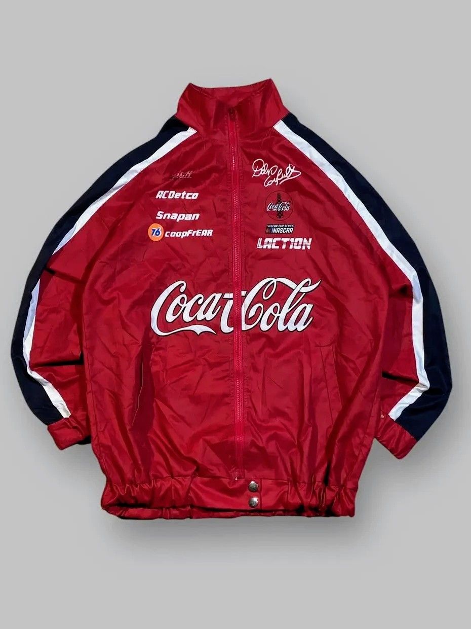 💀🔥 COCA COLA 💥💸 Unisex Adults Y2K Racing Jacket Vintage