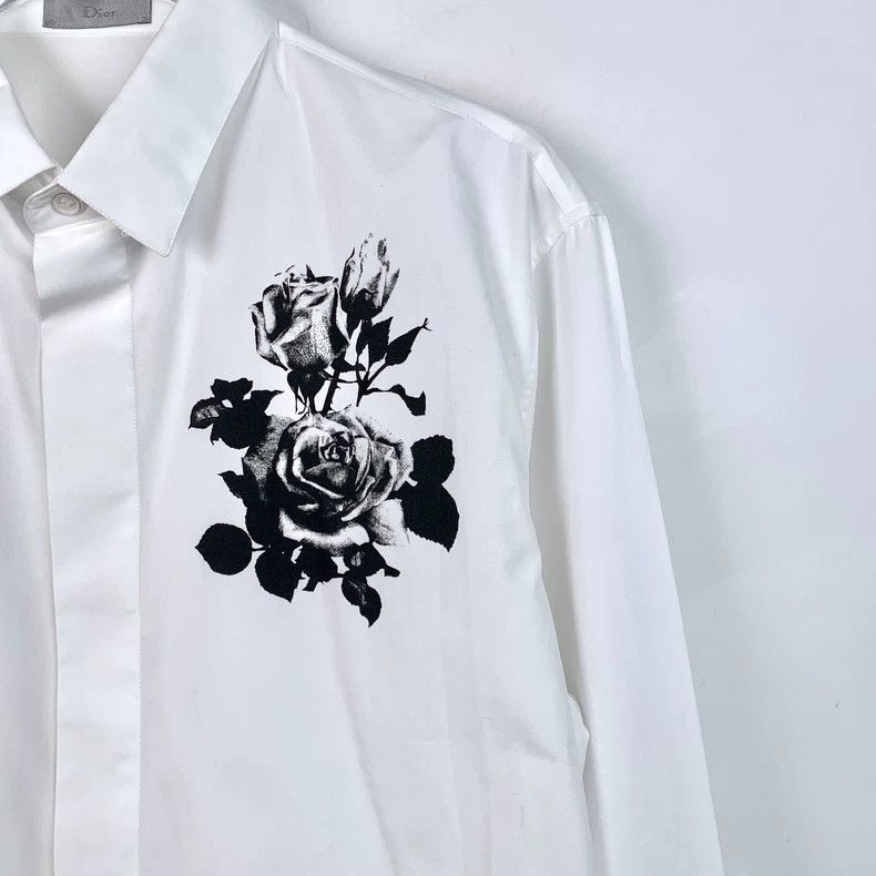 Dior Dior Size 38 White little bee embroidery rose print cotton Size US XXS / EU 40 - 3 Thumbnail
