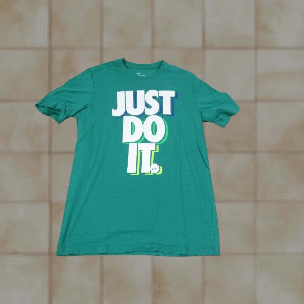 Nike Nike Shirt Adult Large Tall LT Green Just Do It Logo Mens Athletics Classic Size US L / EU 52-54 / 3 - 1 Thumbnail