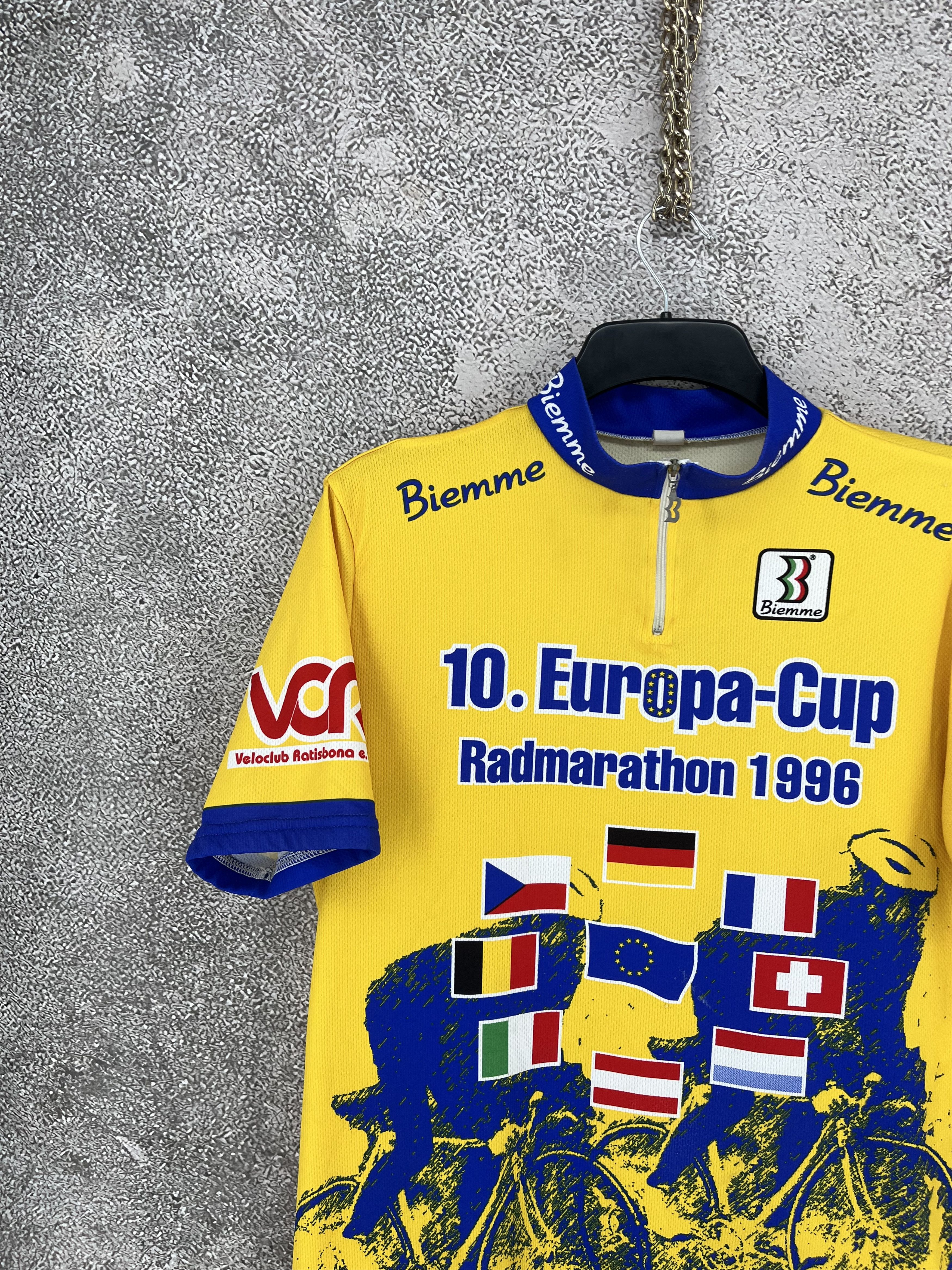 Vintage Vintage Biemme Europa-Cup 1996 Cycling Jersey Shirt Italy Size US XXL / EU 58 / 5 - 4 Thumbnail