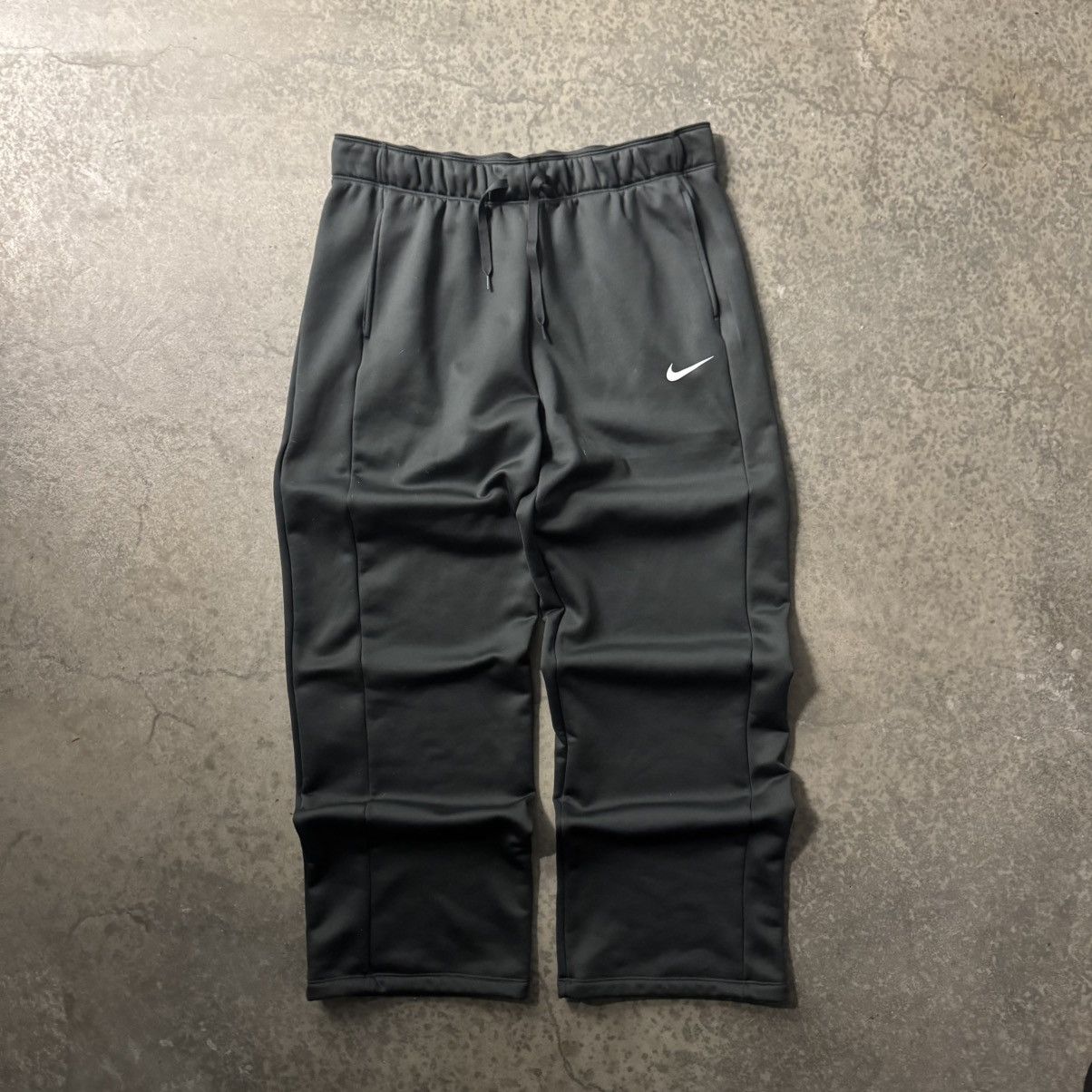 Vintage 90s Y2K Baggy Nike Black Fleece-Lined Track Pants 34