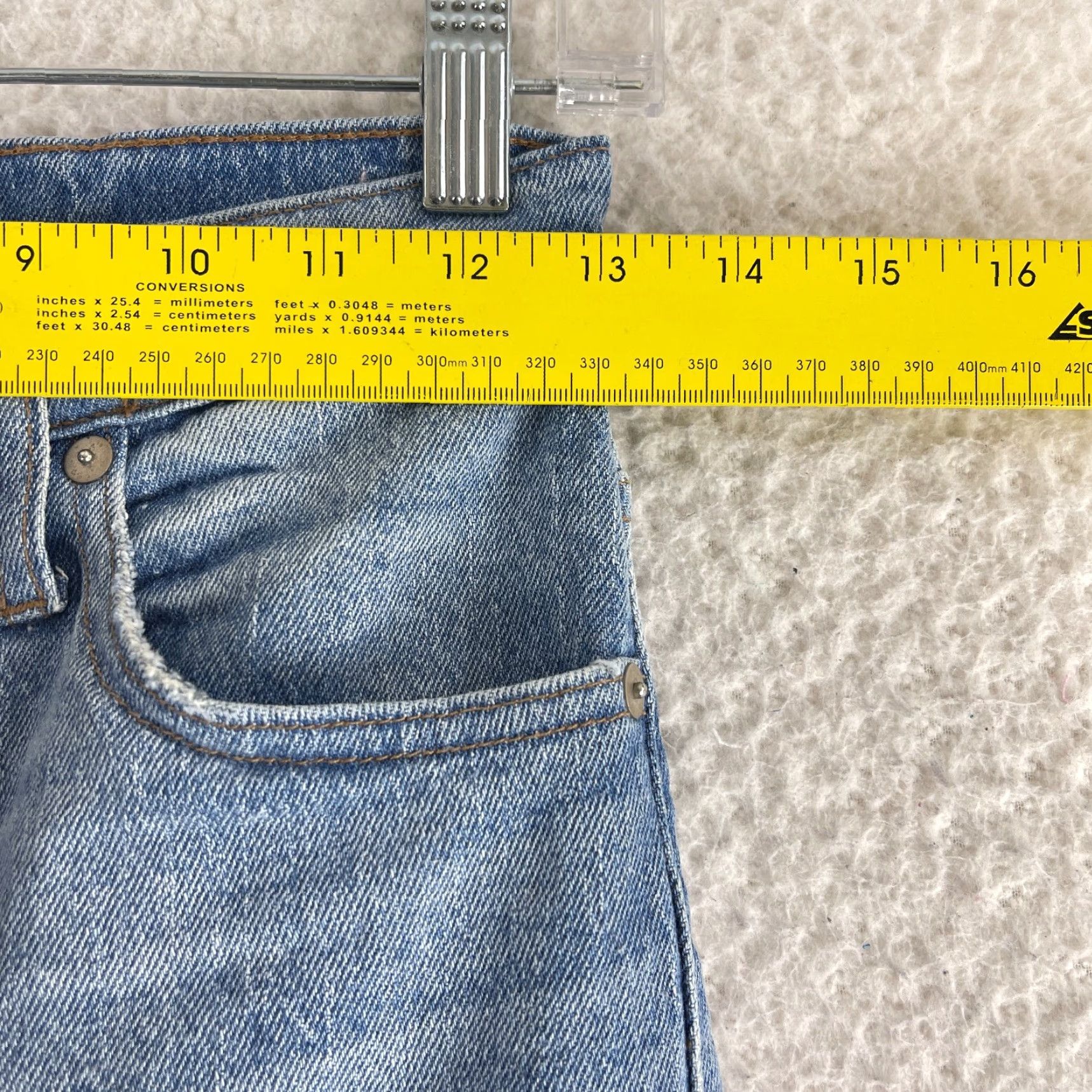 Madewell Madewell Classic Straight Leg Jean Women Size 24 Corrie Wash Stem-Hem Edition Jeans Size 42" / US 20 - 7 Thumbnail