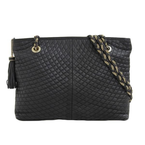 image of Bally Quilted Chain Shoulder Bag in Black, Women's
