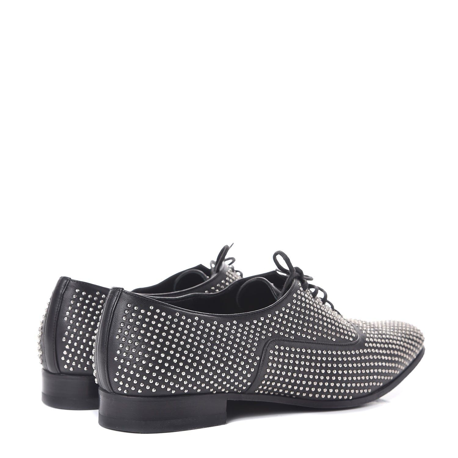 Saint Laurent Paris o1s1wg111224 Vadim 20 Studded Leather Oxfords Loafers Black Size US 12 / EU 45 - 3 Thumbnail
