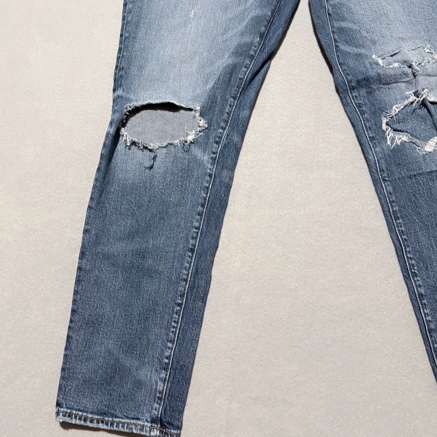 American Eagle Outfitters American Eagle Jeans Men's Blue Denim Stretch Distressed Relaxed Slim - 34x32 Jeans Size US 34 / EU 50 - 5 Thumbnail