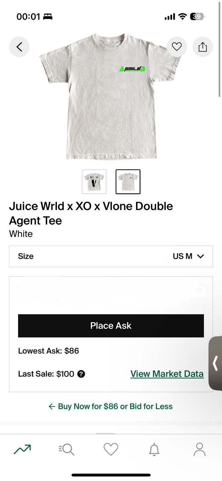 999 Club × The Weeknd × Vlone Vlone Juice WRLD x The Weeknd Double Agent tee Size US M / EU 48-50 / 2 - 4 Thumbnail