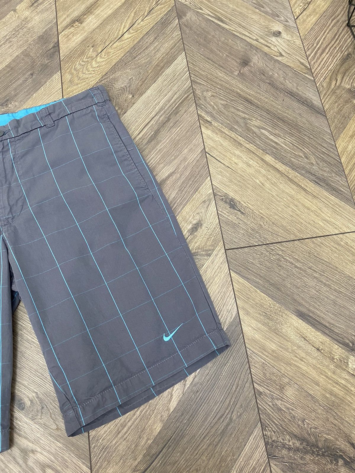 Nike × Vintage Vintage Nike y2k checkered chino shorts swoosh logo Size US 32 / EU 48 - 7 Thumbnail