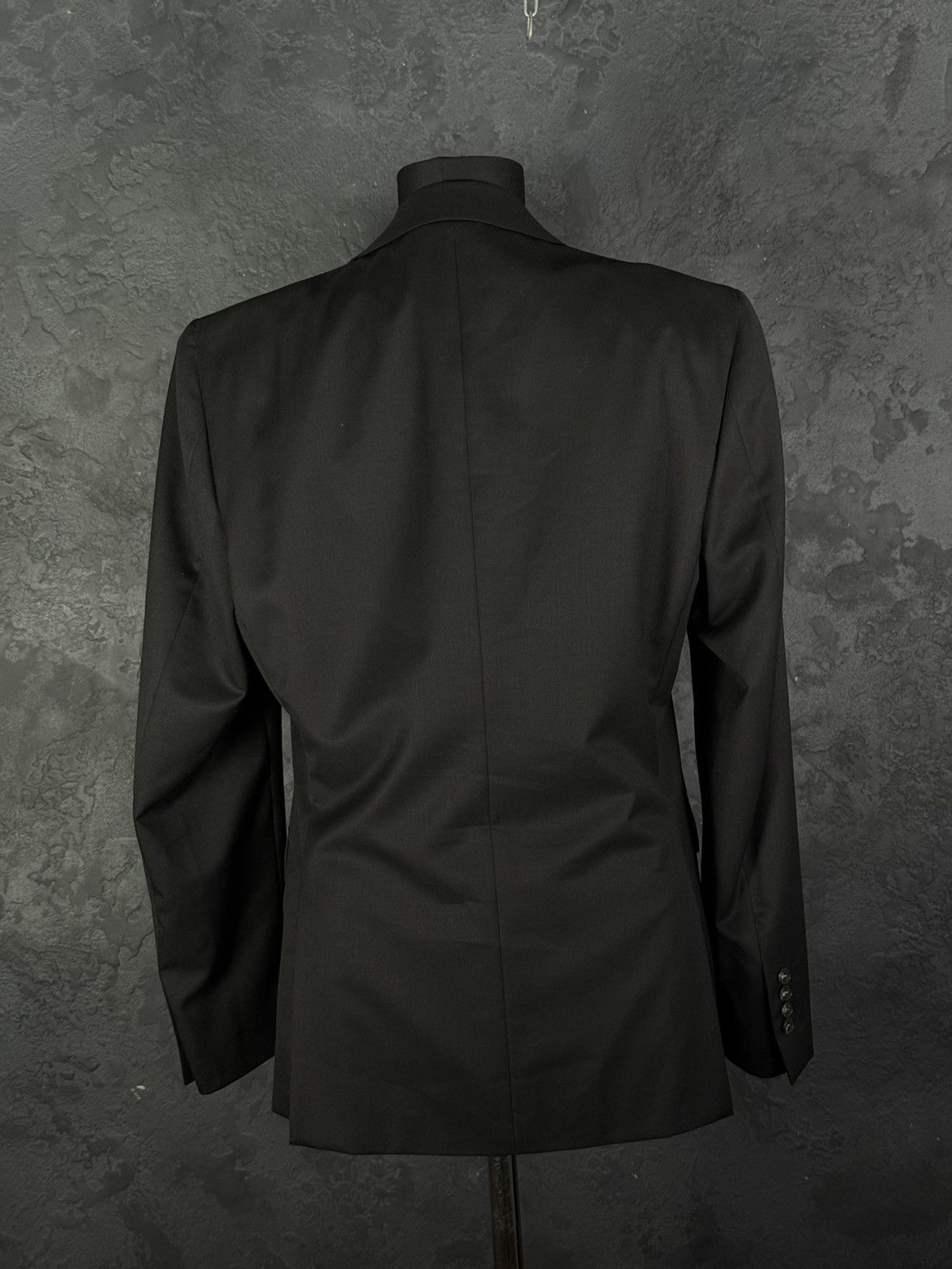 Balmain BALMAIN Paris Navy Wool Blend Slim Fit Black Men’s Suit 46R Size 46R - 14 Thumbnail