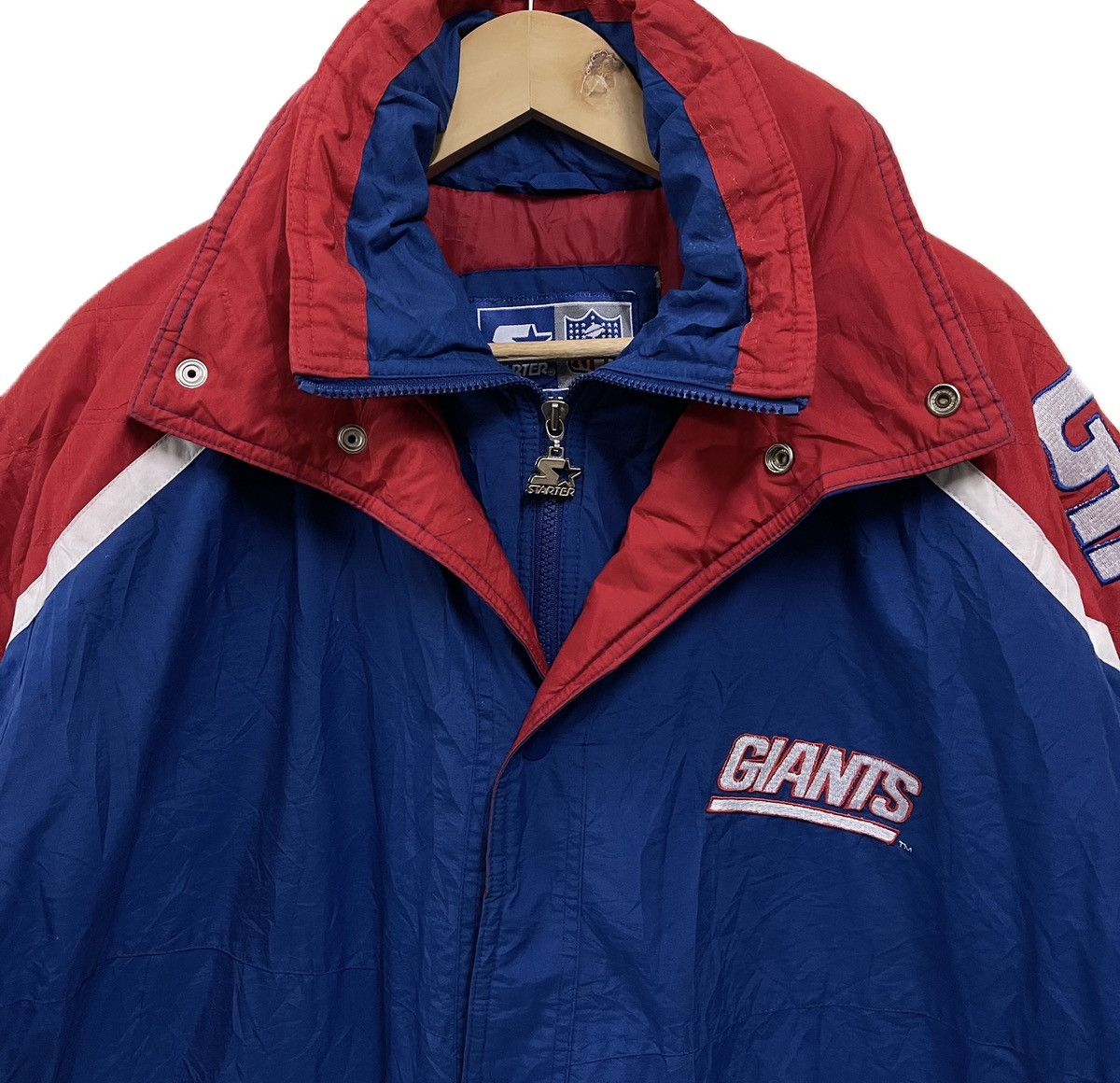 NFL Vintage New York Giants Starter Parka Jacket Size US XL / EU 56 / 4 - 4 Thumbnail