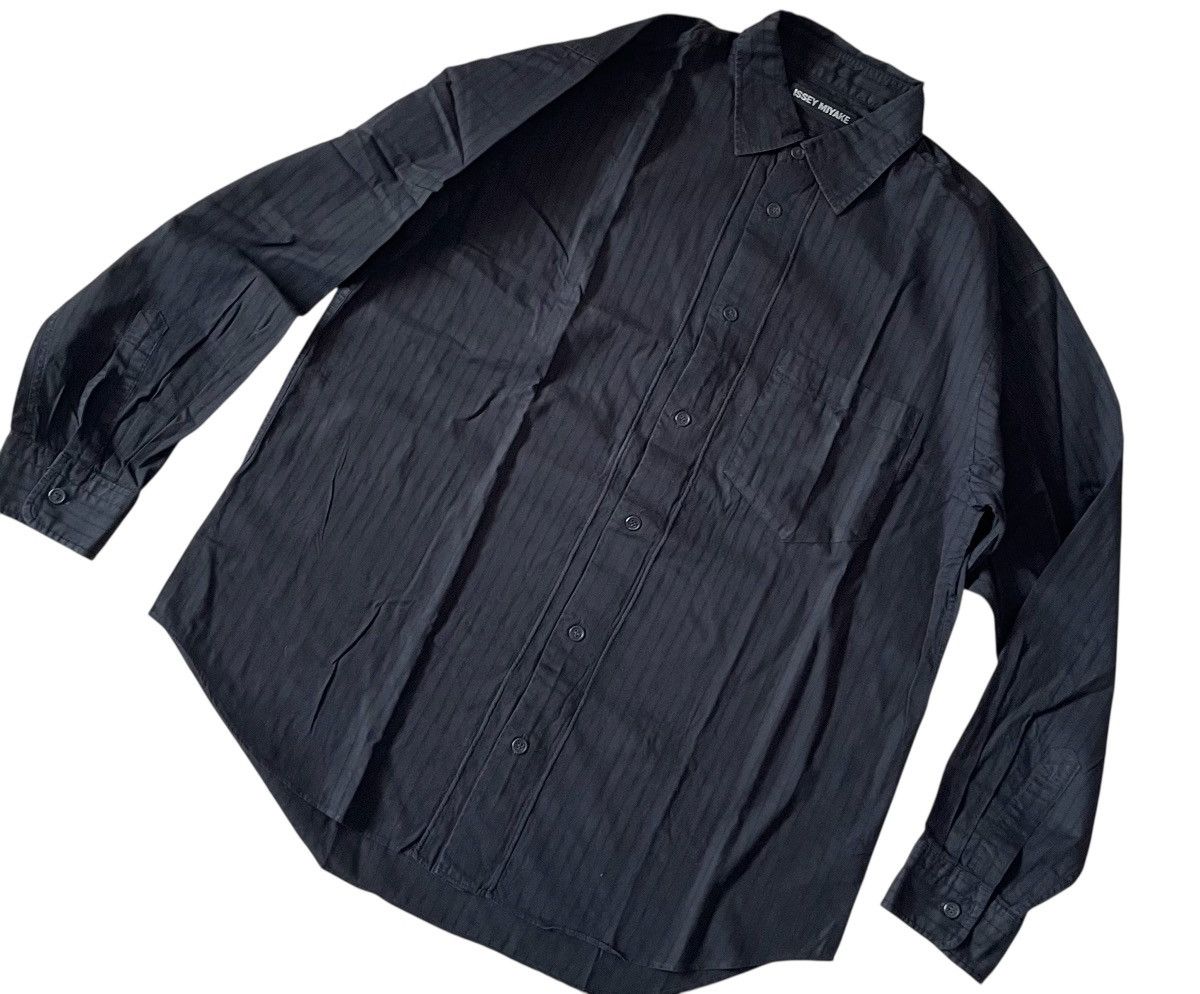 Issey Miyake Vintage issey miyake striped black button up shirt Size US XL / EU 56 / 4 - 5 Thumbnail